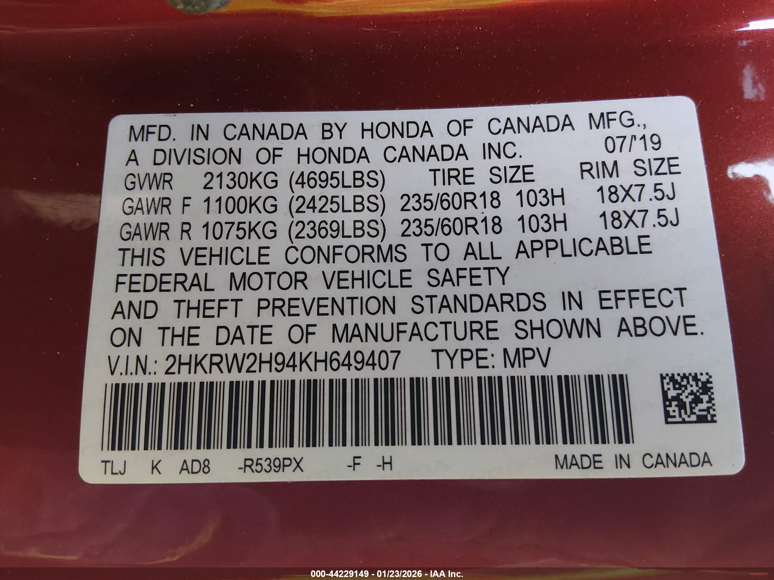HONDA CR-V image 9