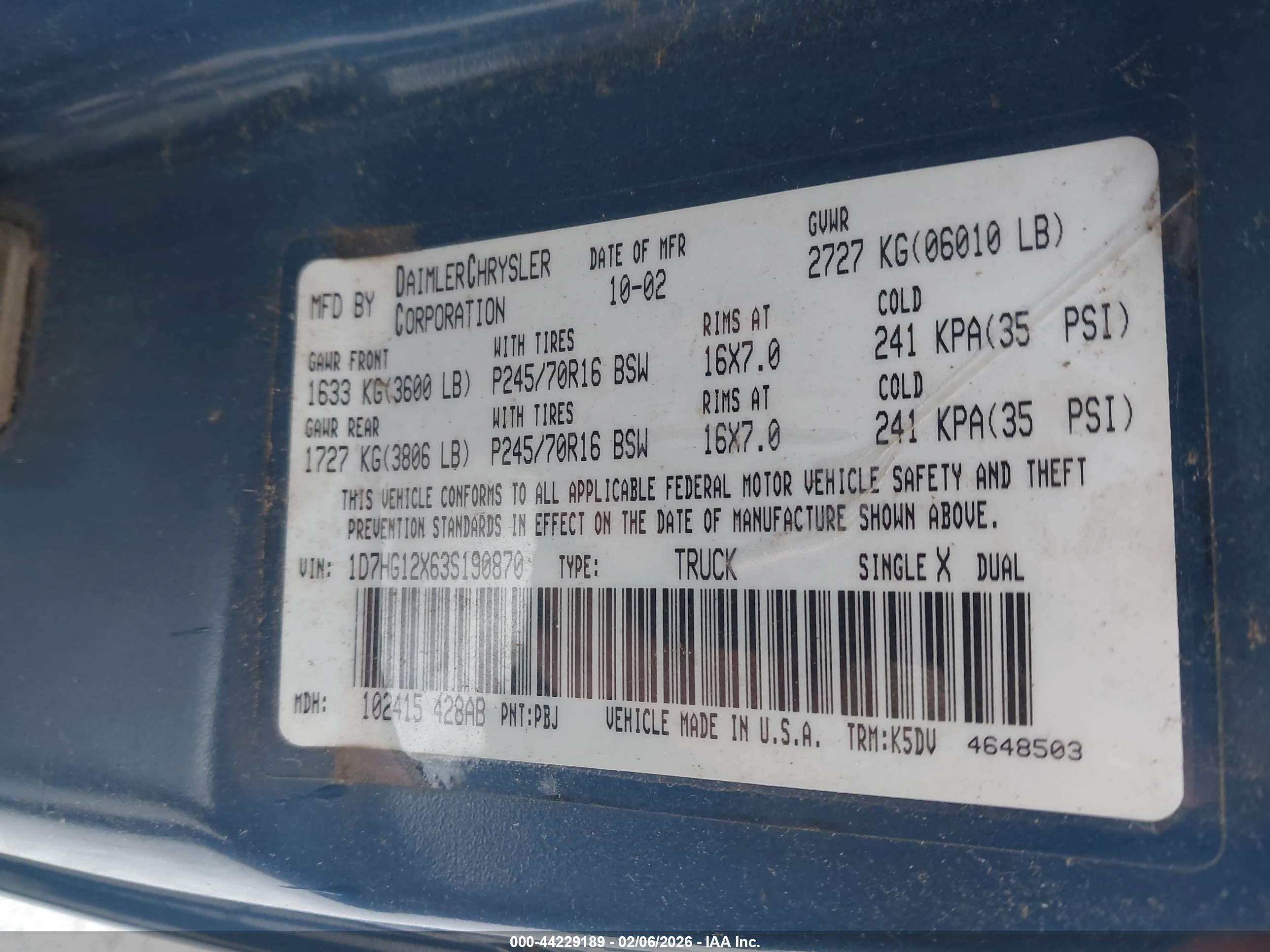 DODGE DAKOTA image 9