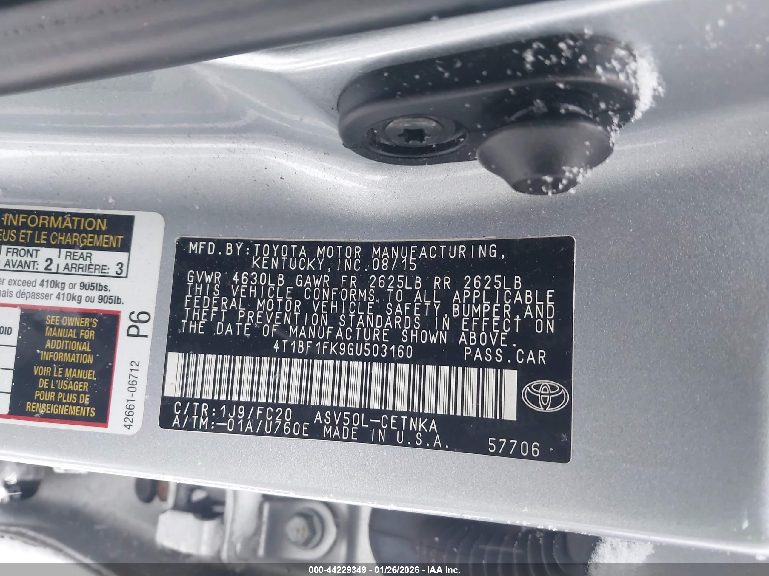 TOYOTA CAMRY image 9