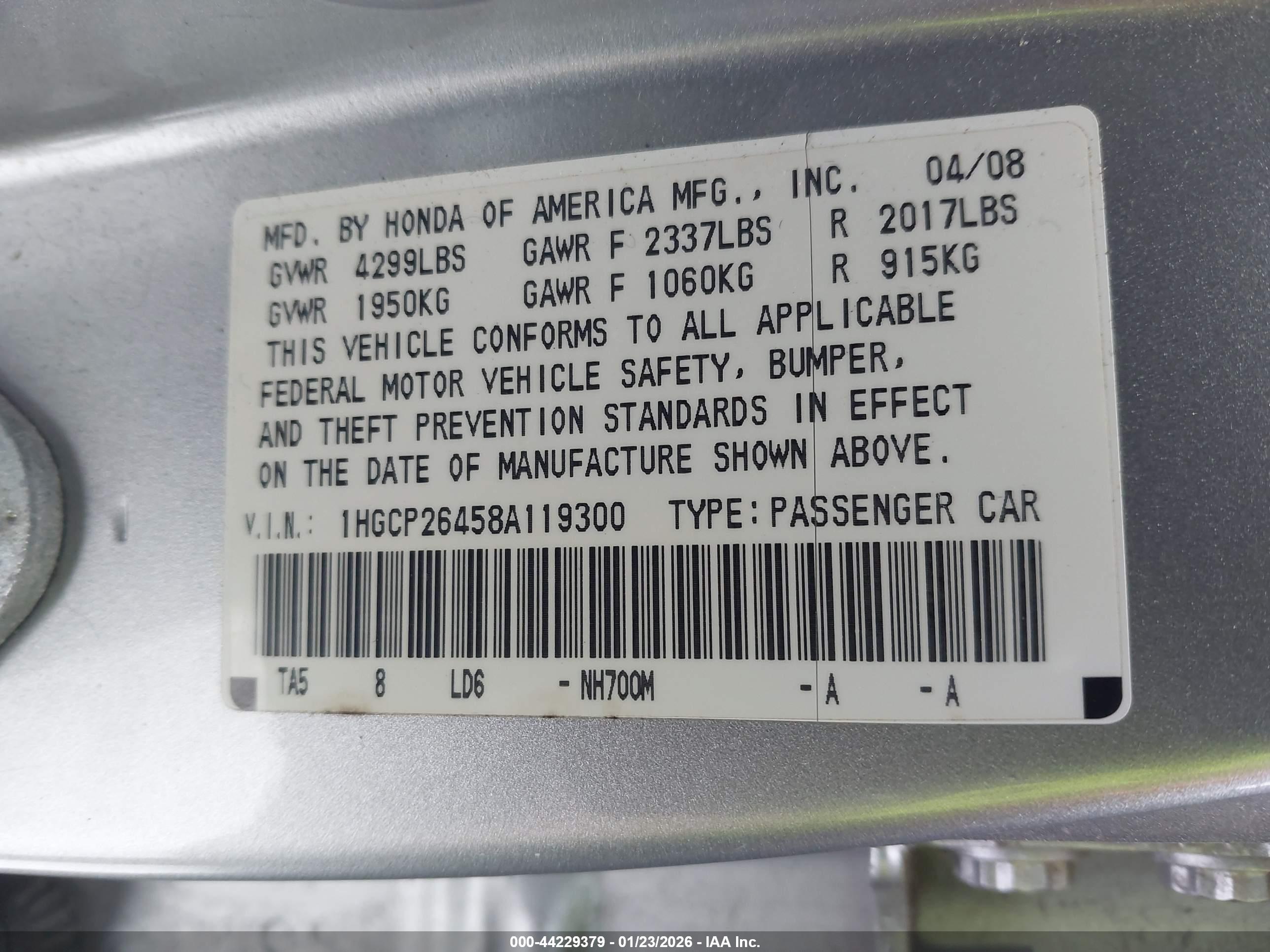 HONDA ACCORD image 9