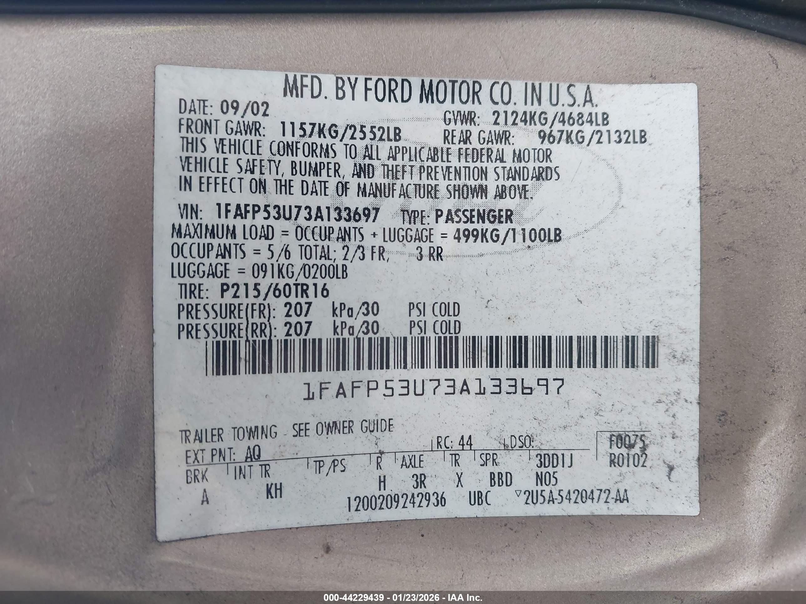 FORD TAURUS image 9