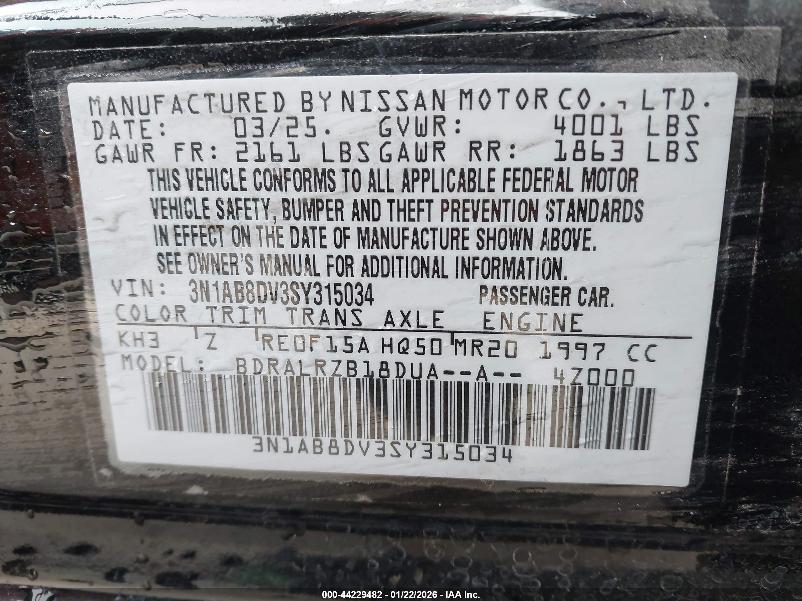 NISSAN SENTRA image 9