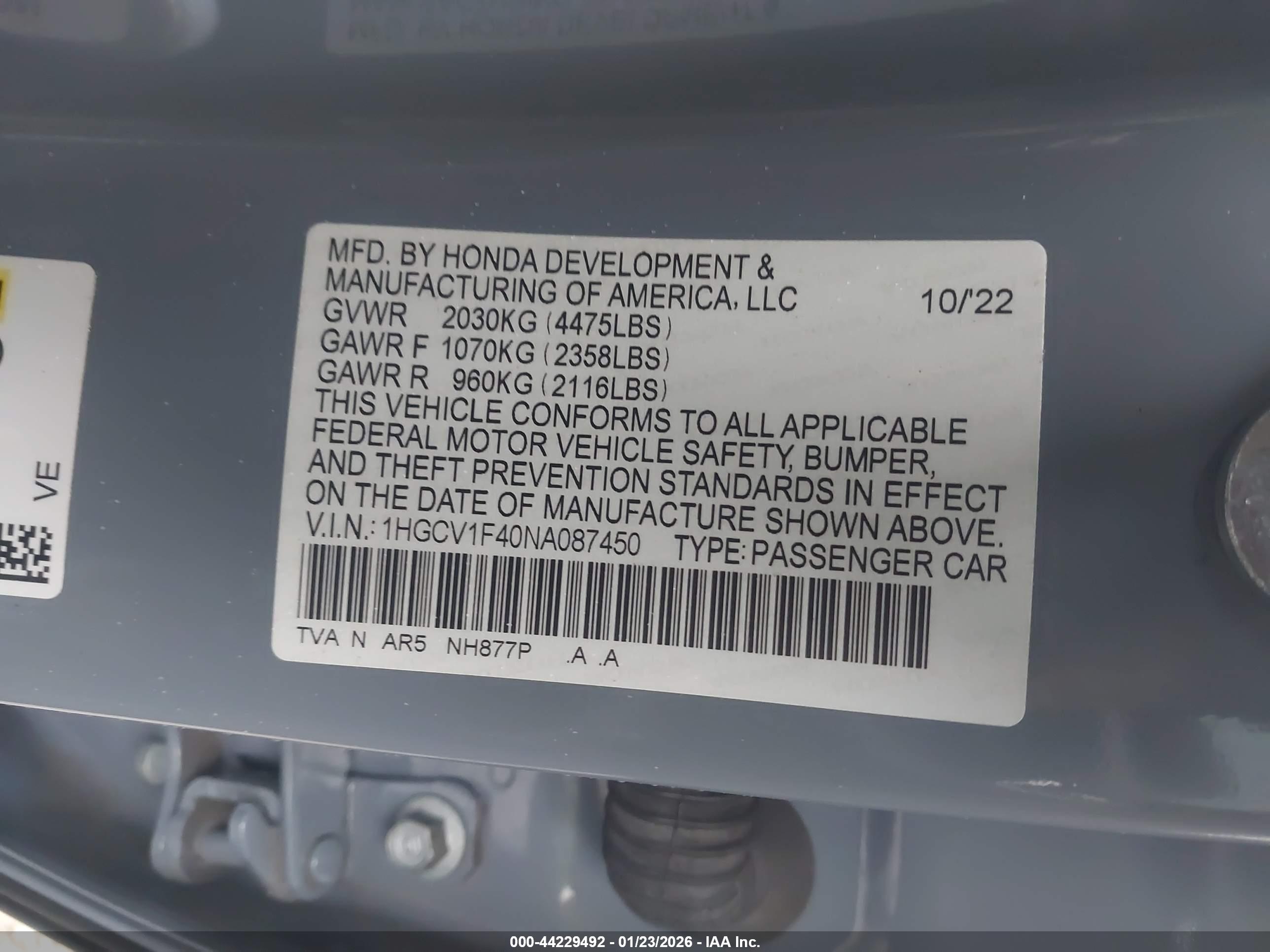 HONDA ACCORD image 9