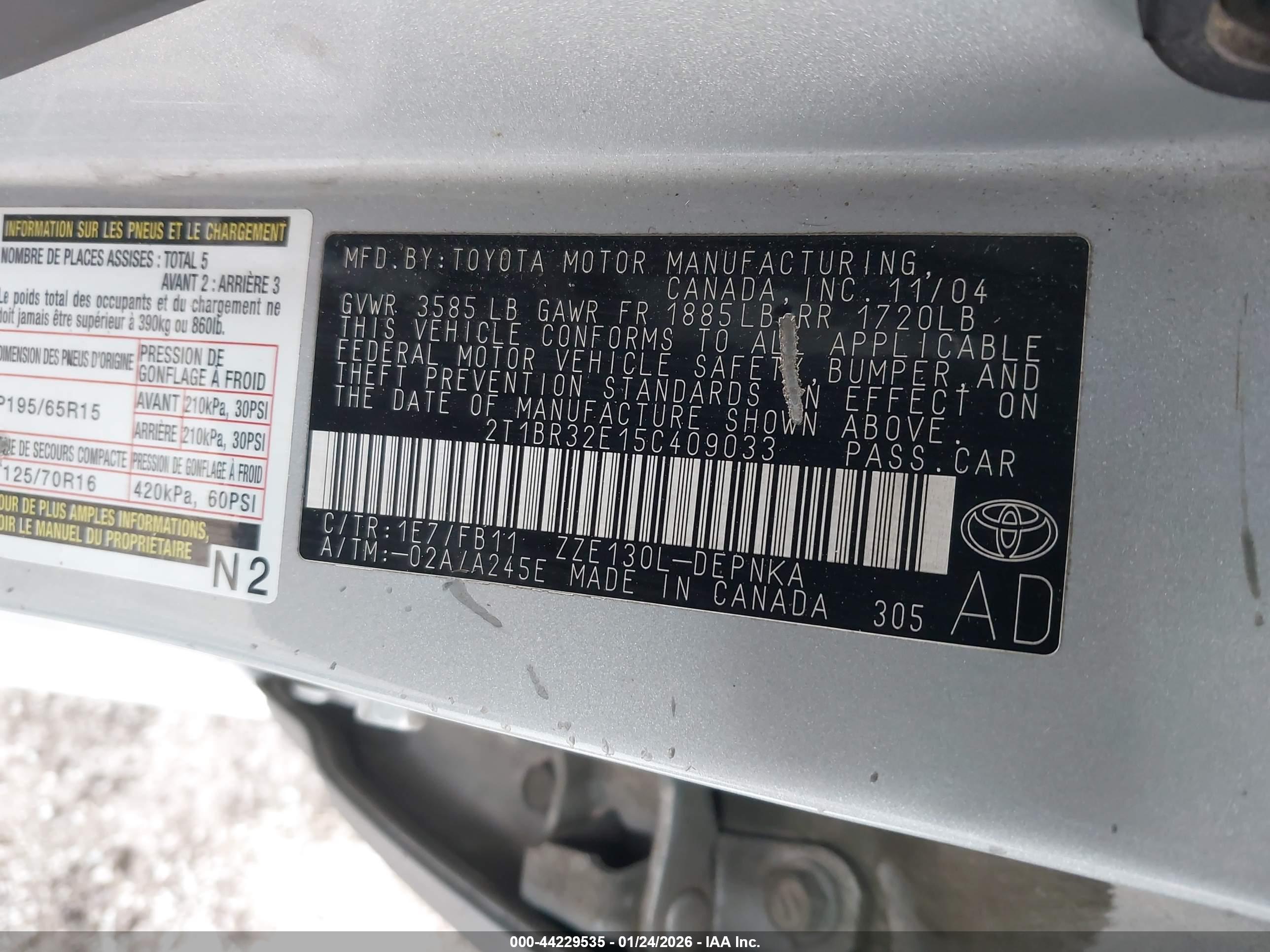 TOYOTA COROLLA image 9