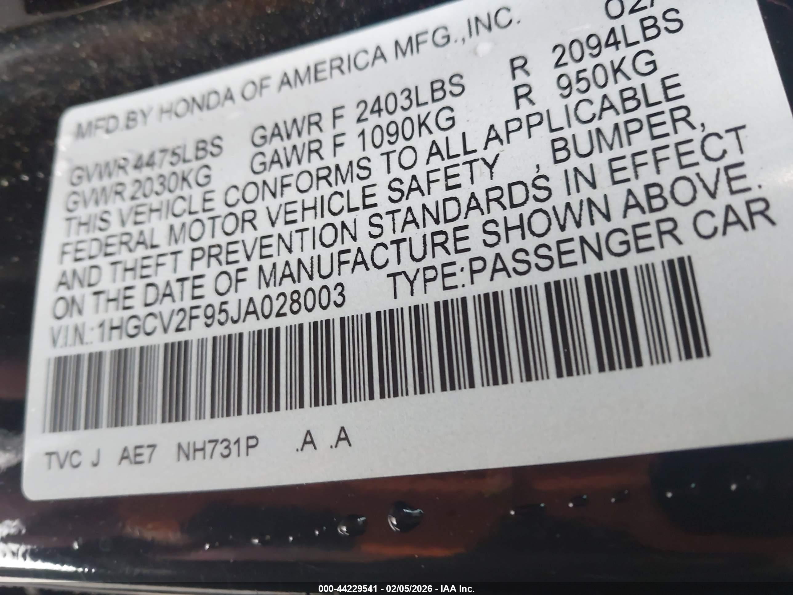 HONDA ACCORD image 9