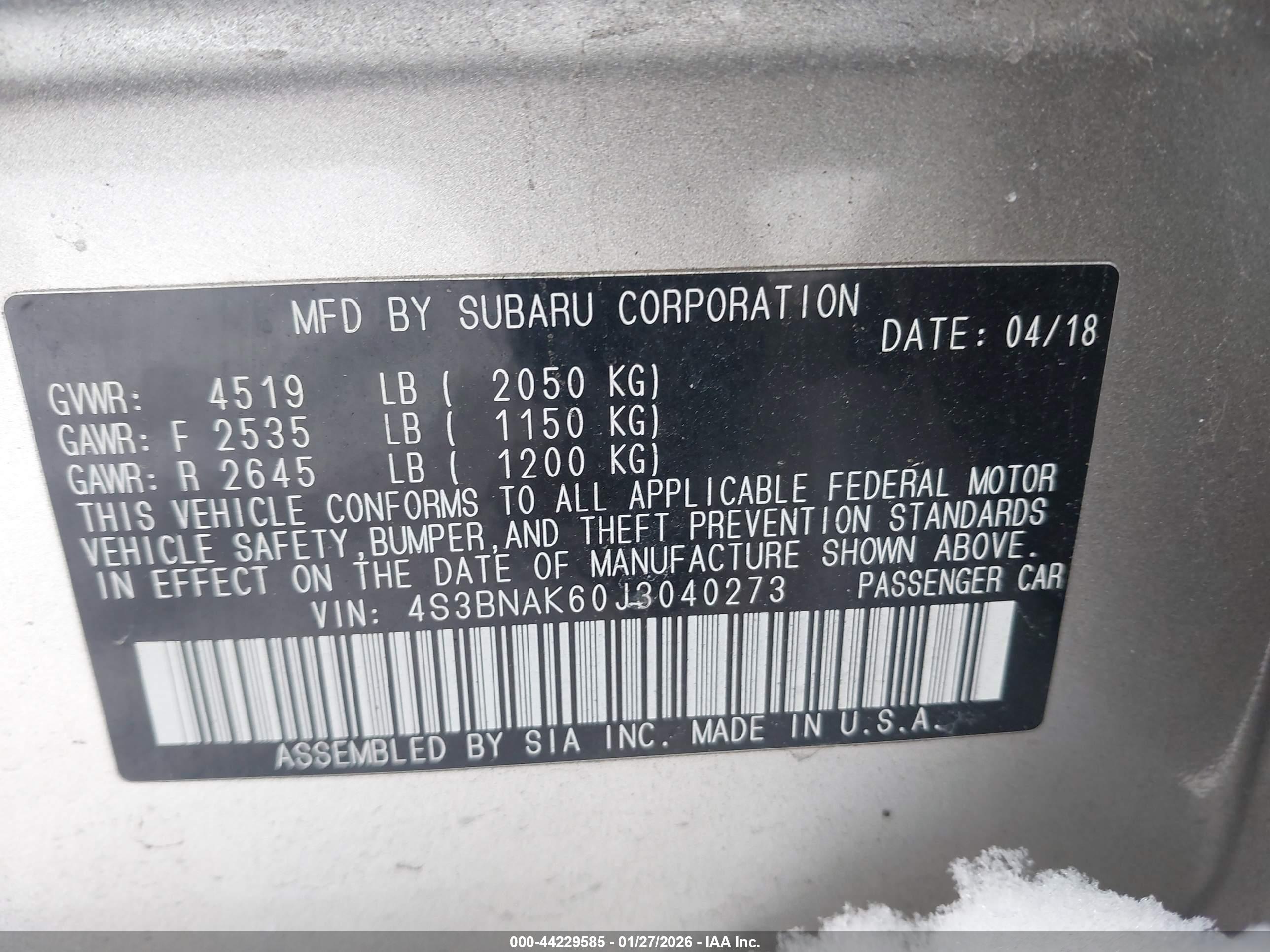 SUBARU LEGACY image 9