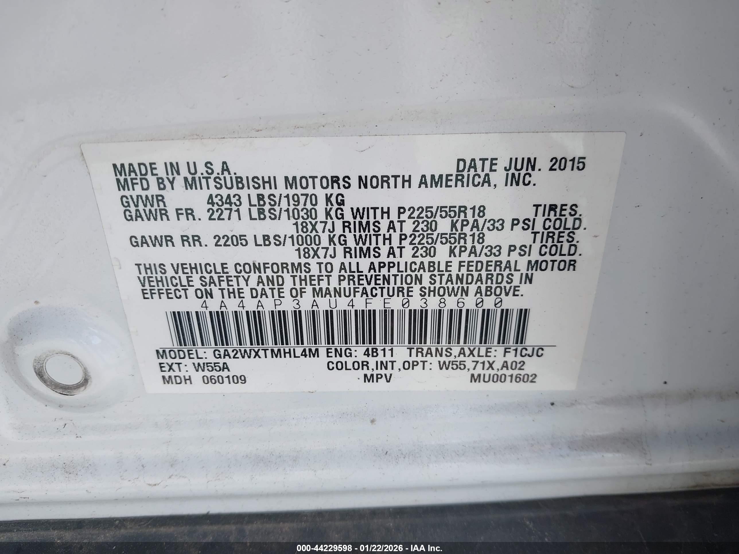 MITSUBISHI OUTLANDER image 9