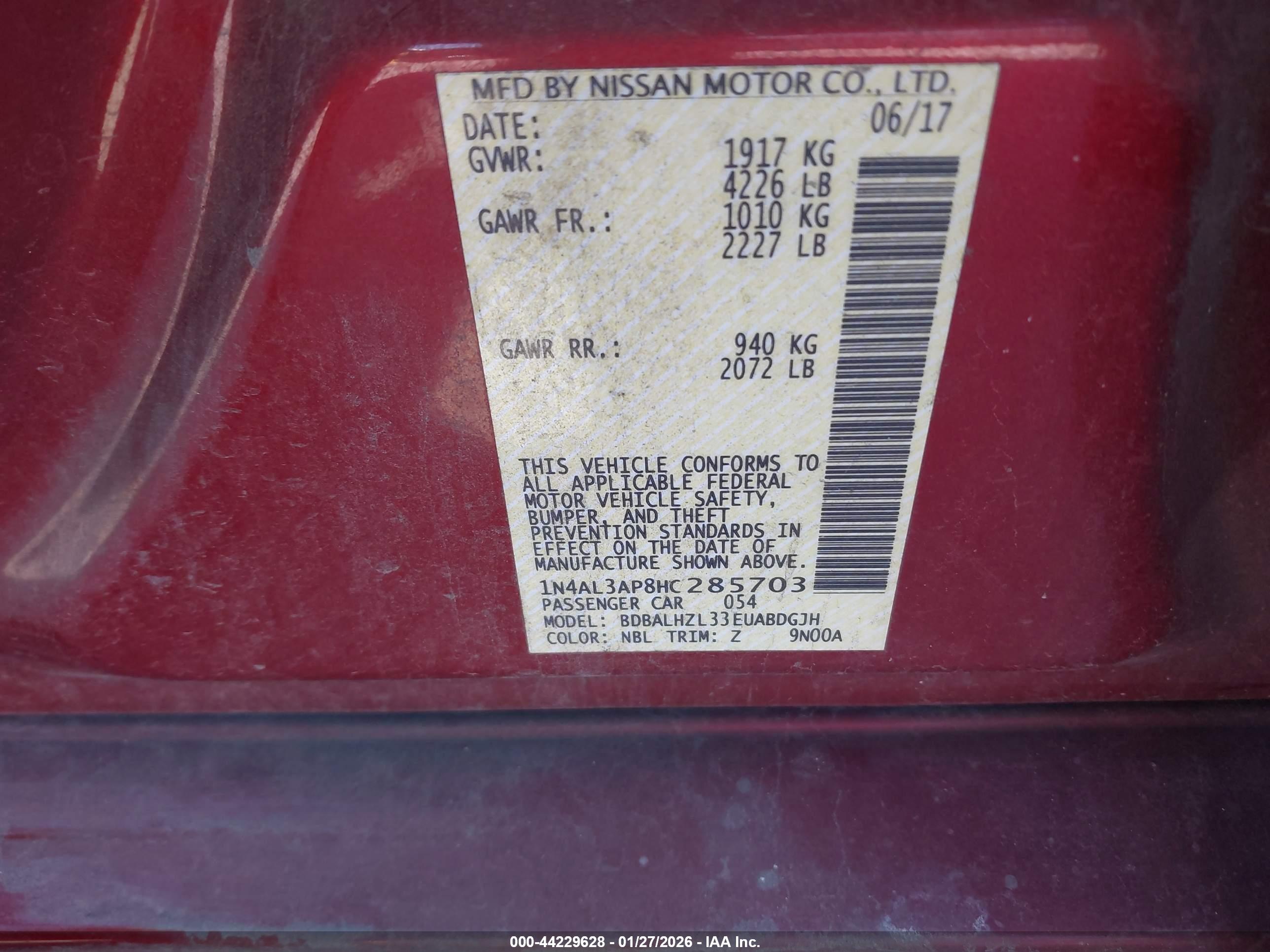 NISSAN ALTIMA image 9
