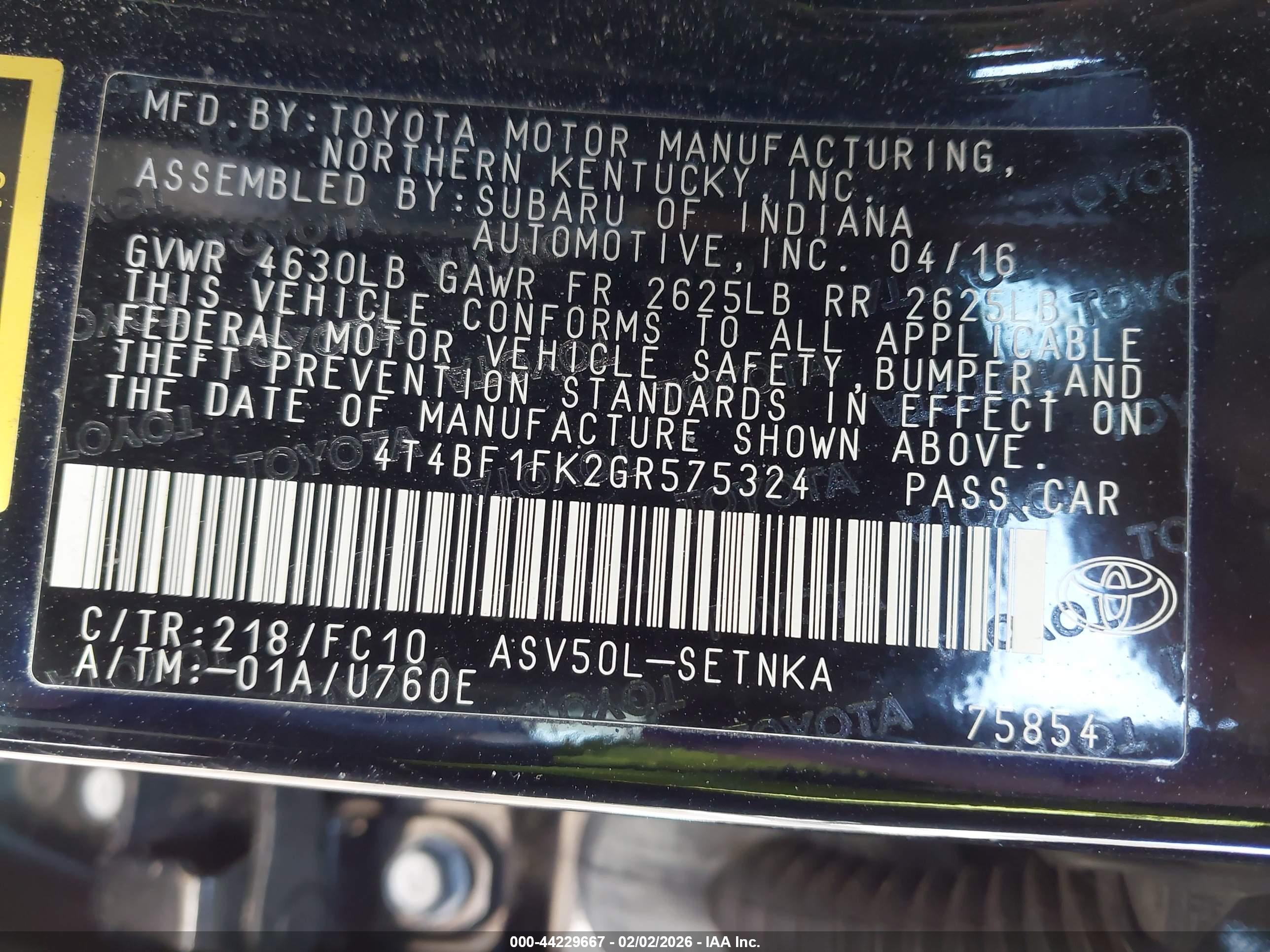TOYOTA CAMRY image 9