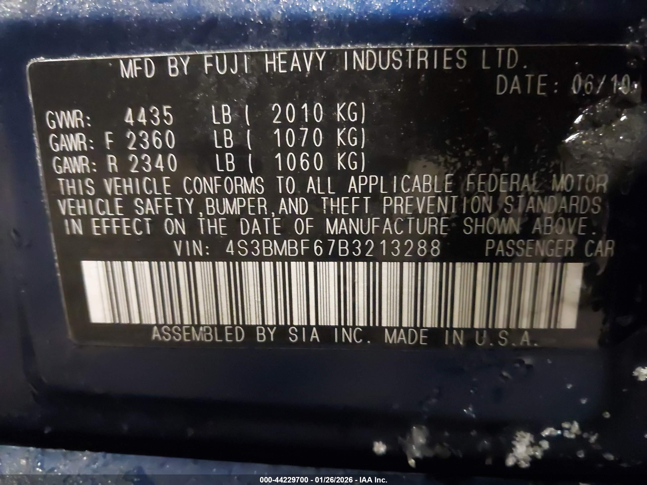 SUBARU LEGACY image 9