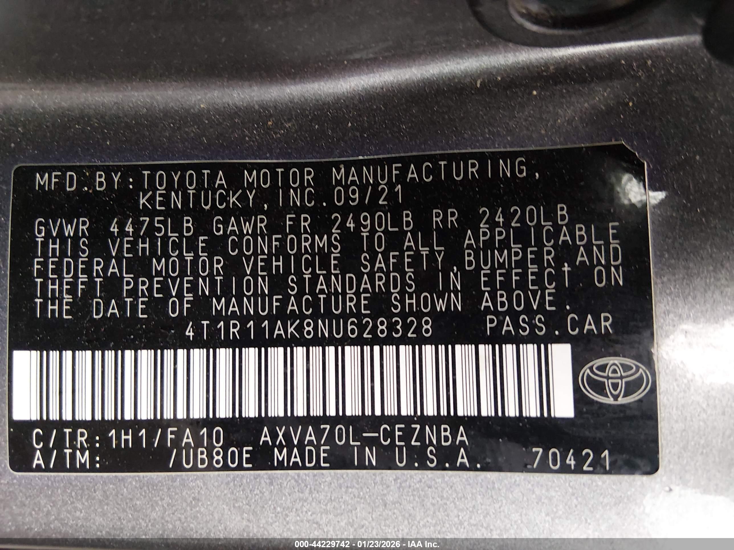 TOYOTA CAMRY image 9