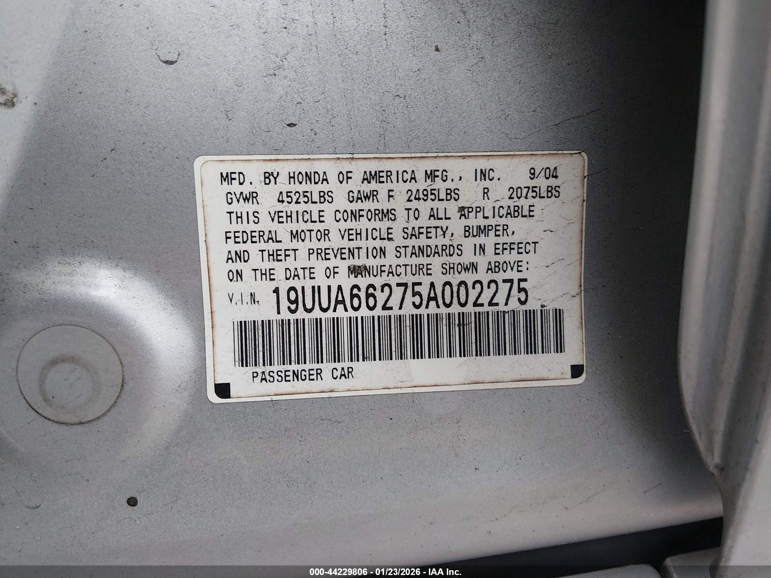 ACURA TL image 9