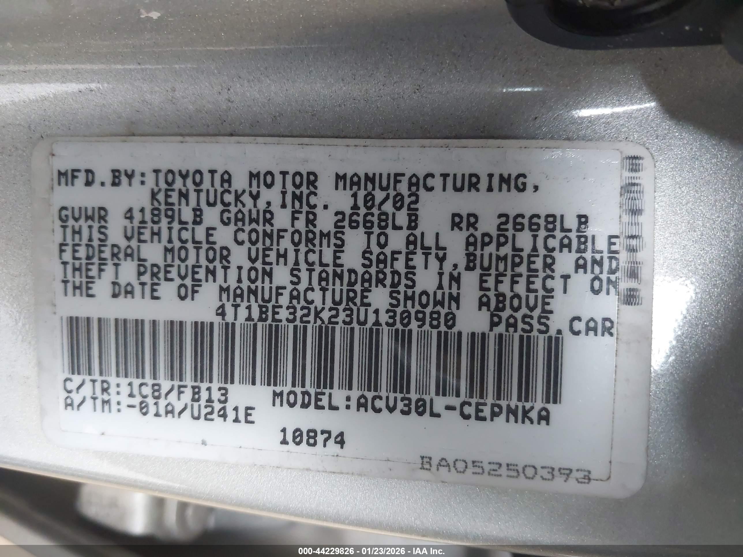 TOYOTA CAMRY image 9