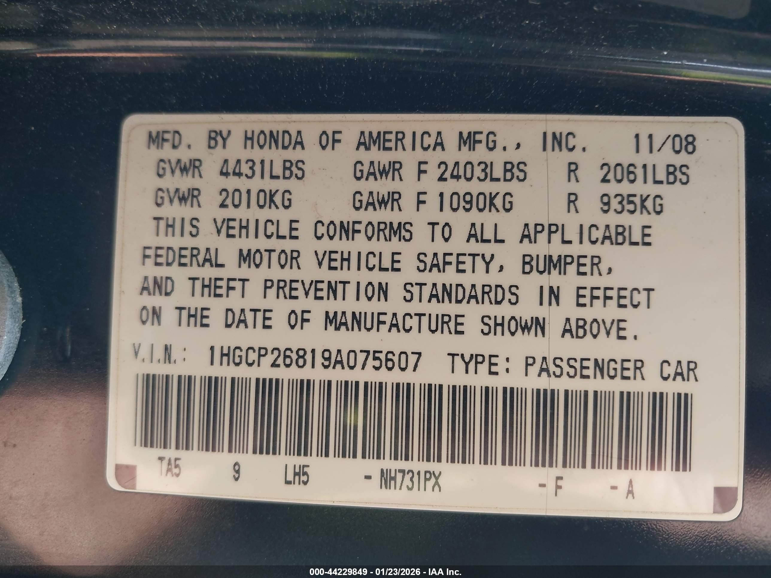 HONDA ACCORD image 9