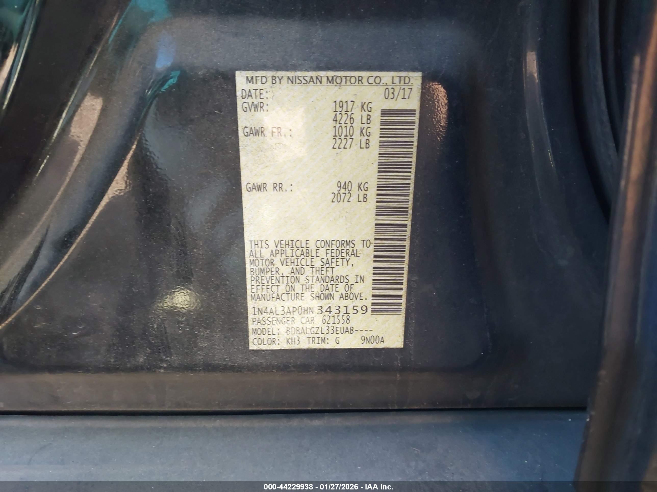NISSAN ALTIMA image 9
