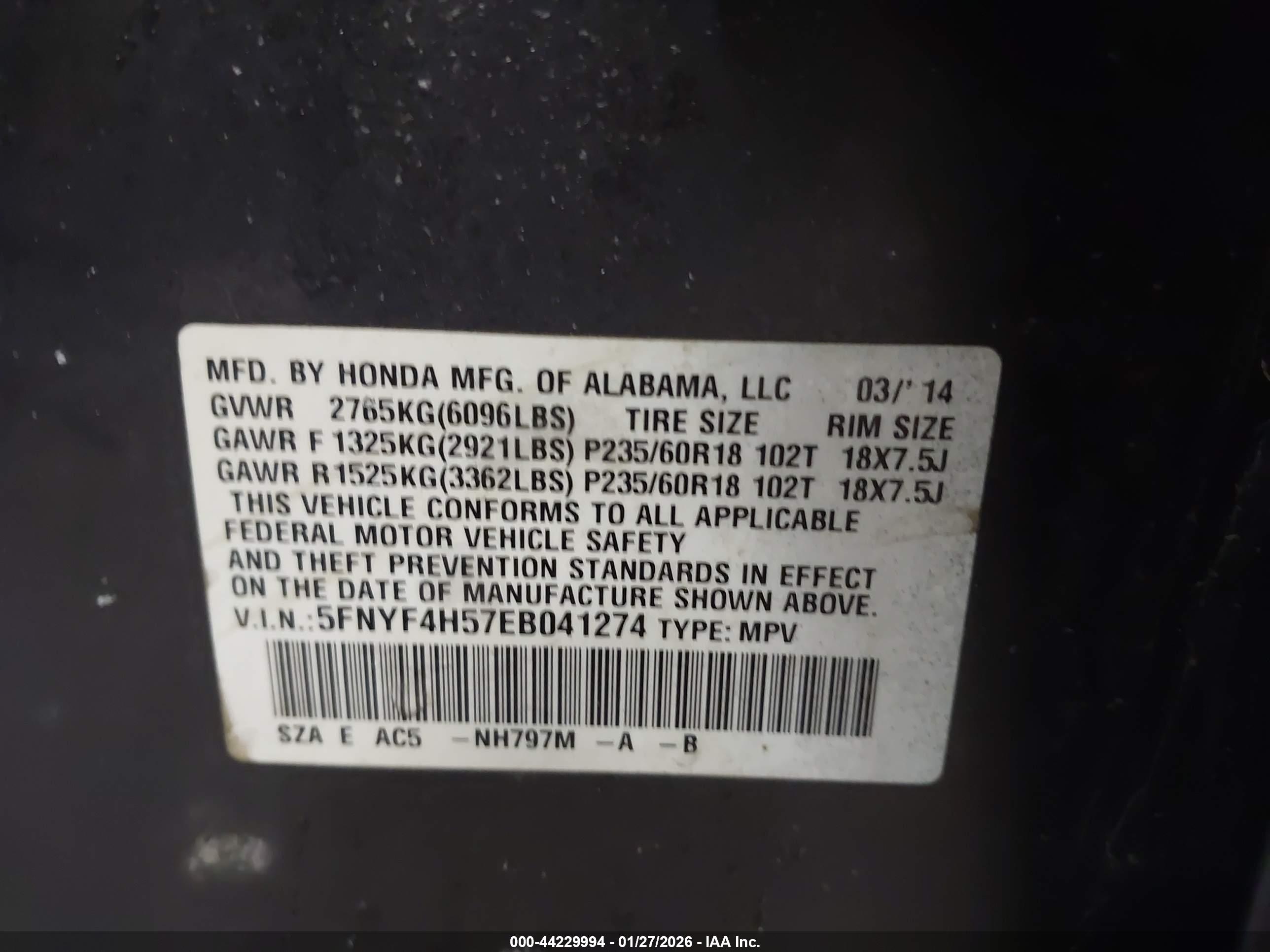 HONDA PILOT image 9