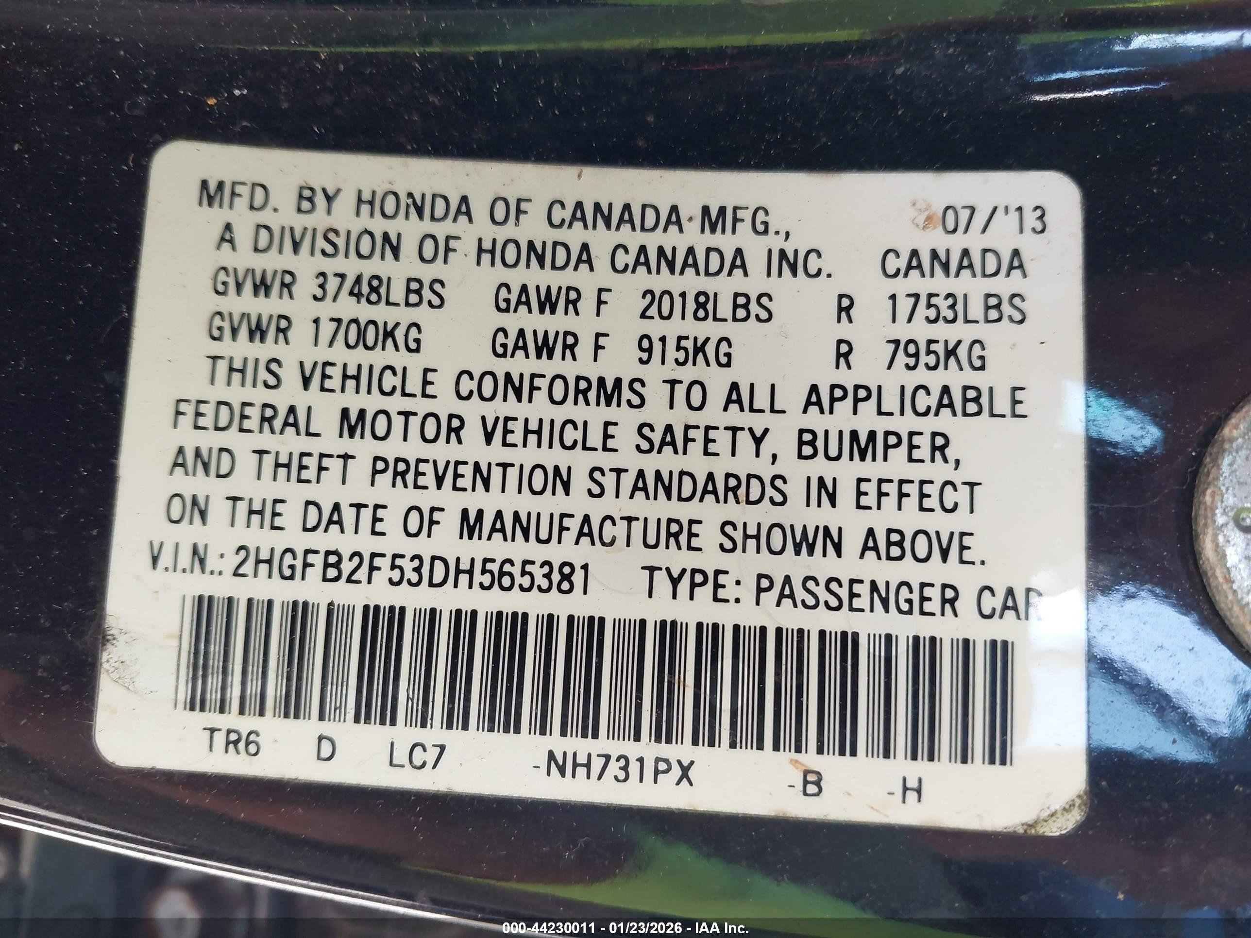 HONDA CIVIC image 9