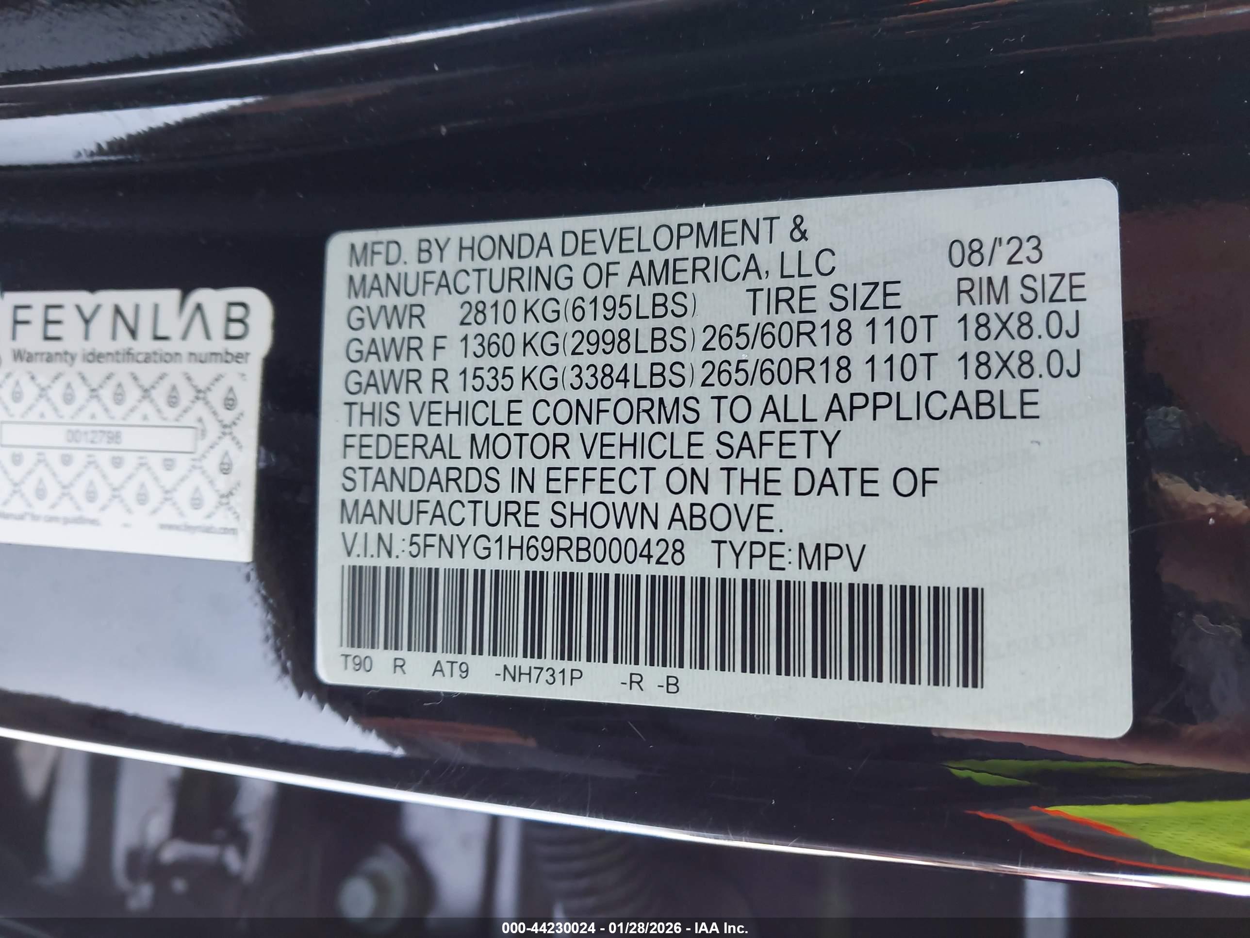 HONDA PILOT image 9