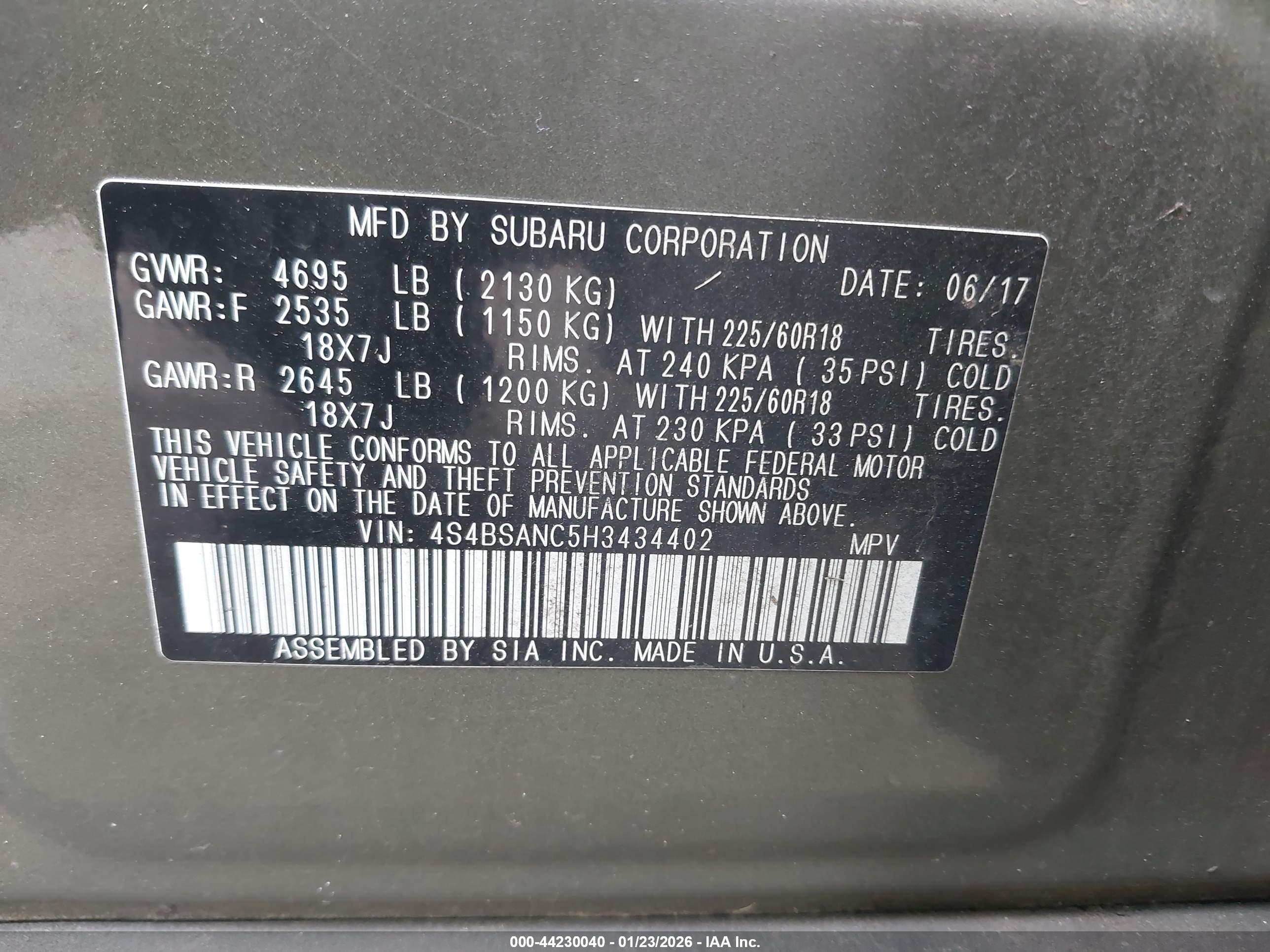 SUBARU OUTBACK image 9