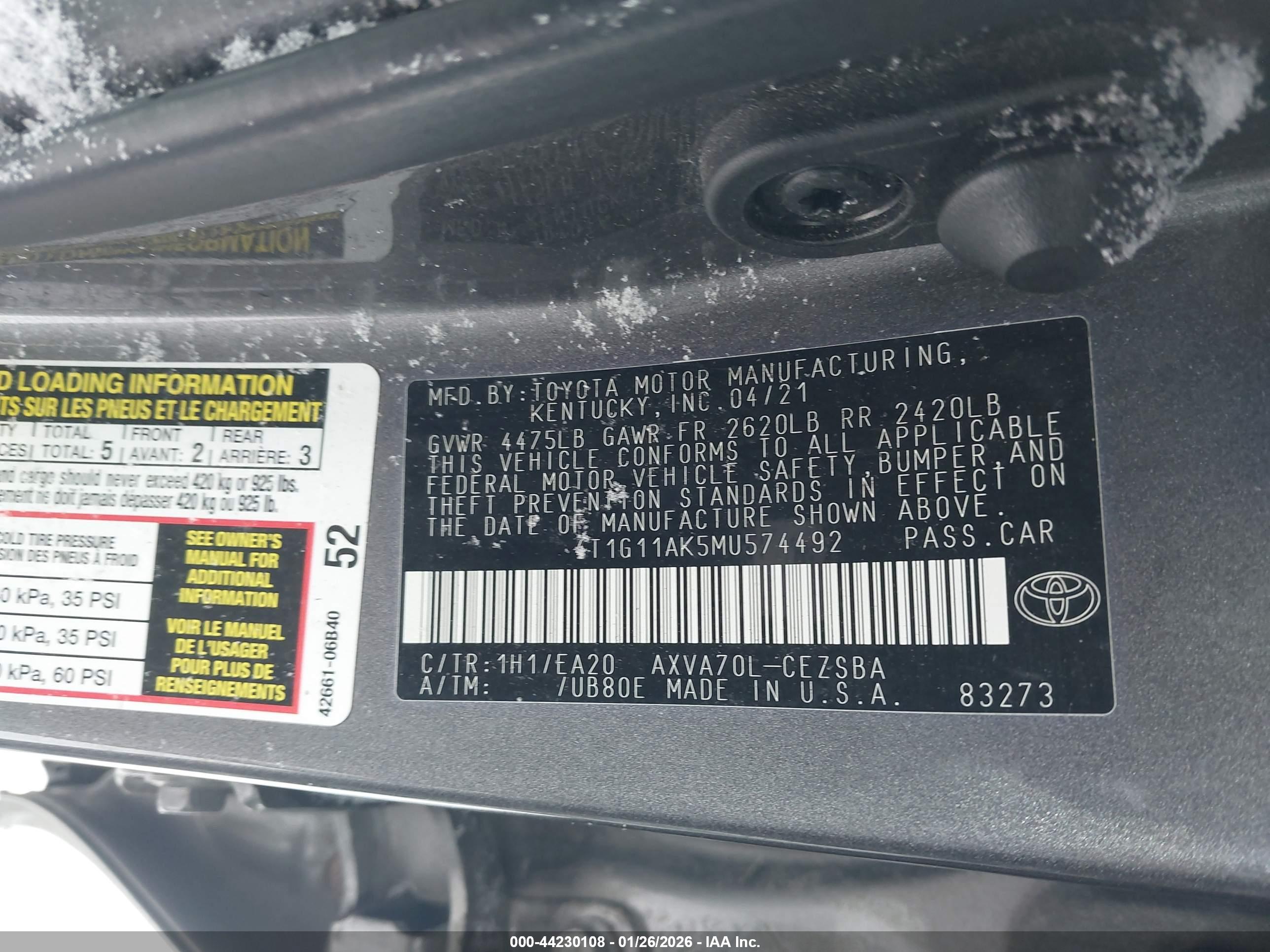 TOYOTA CAMRY image 9