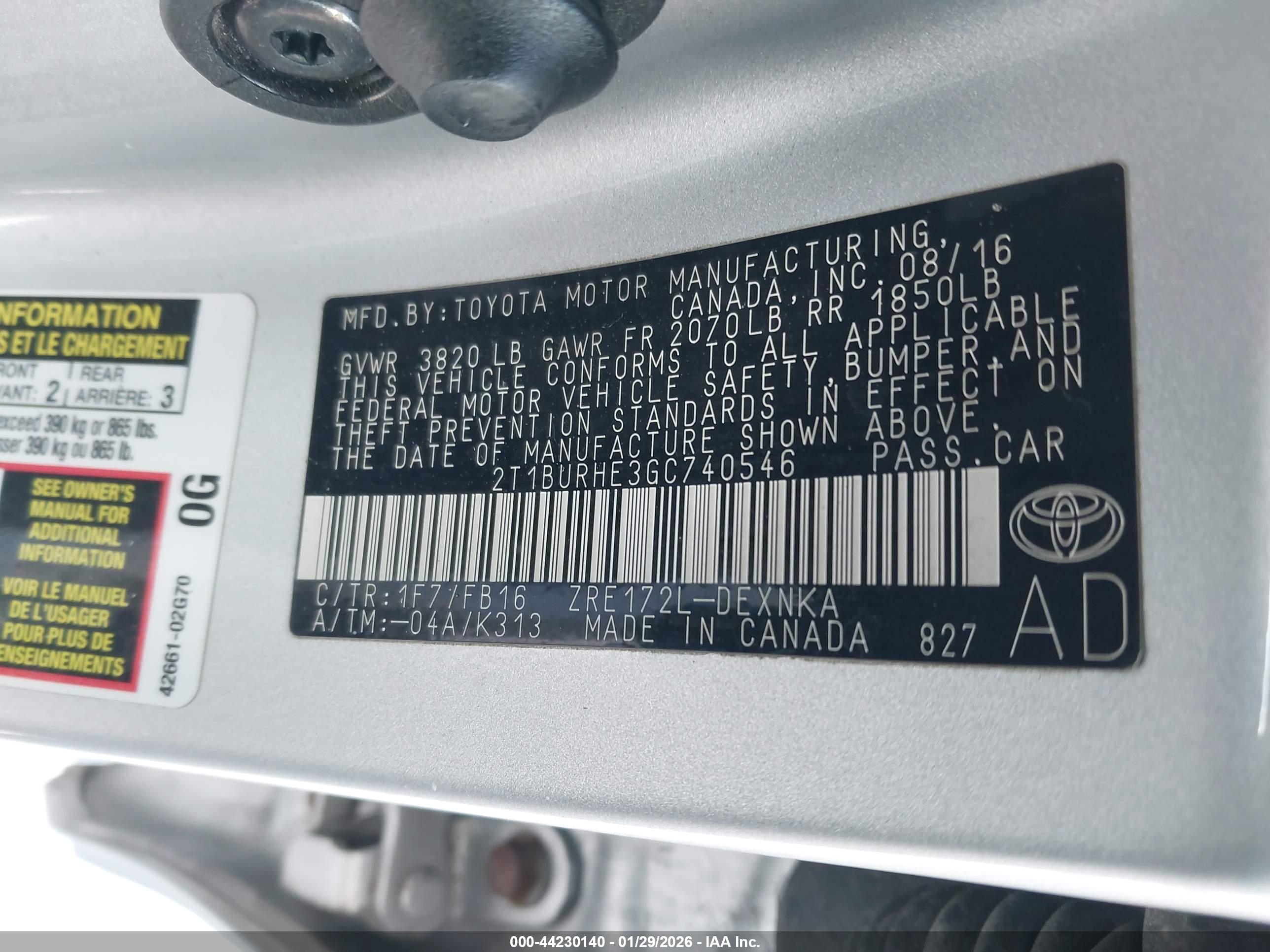TOYOTA COROLLA image 9