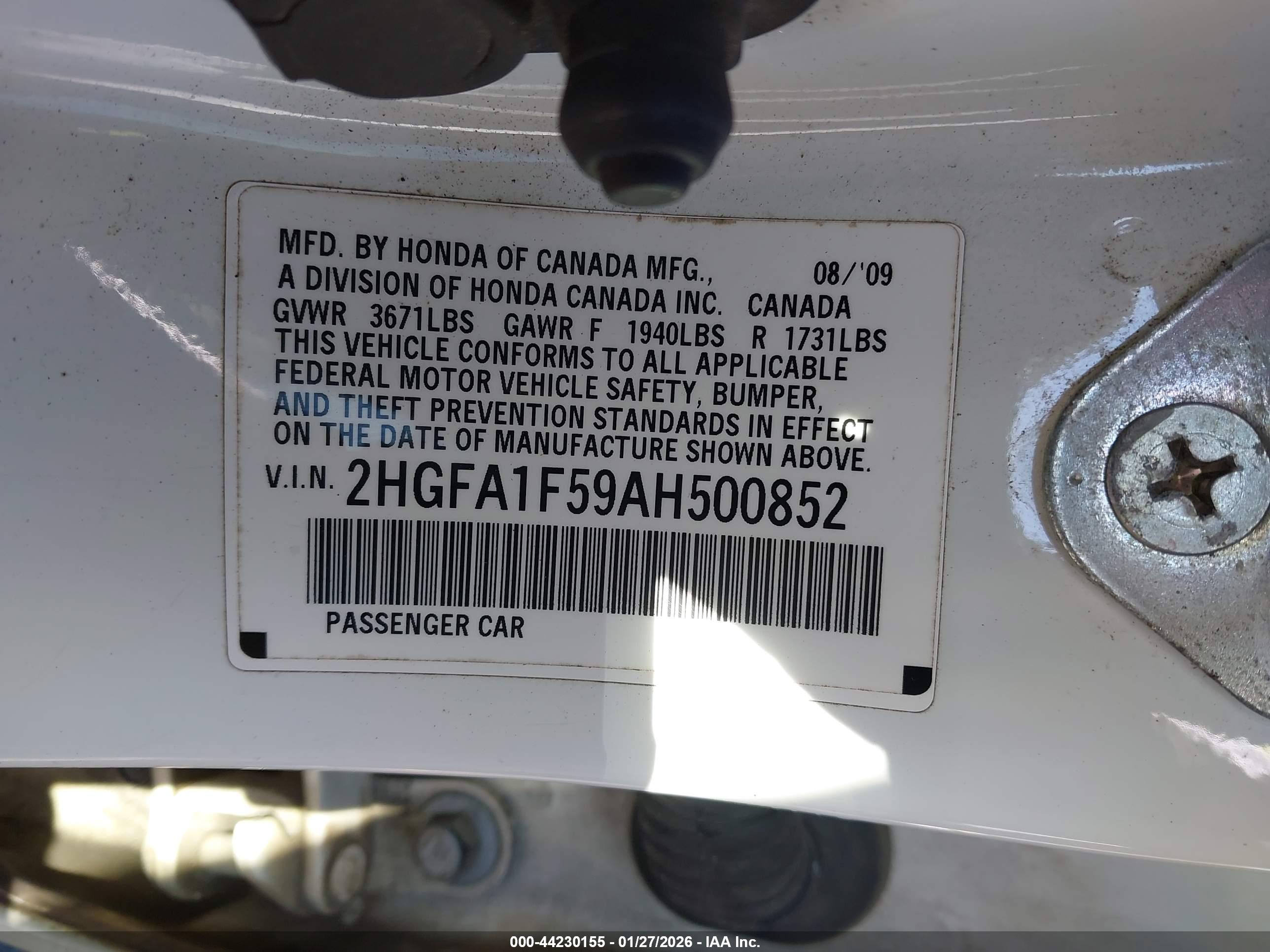HONDA CIVIC image 9