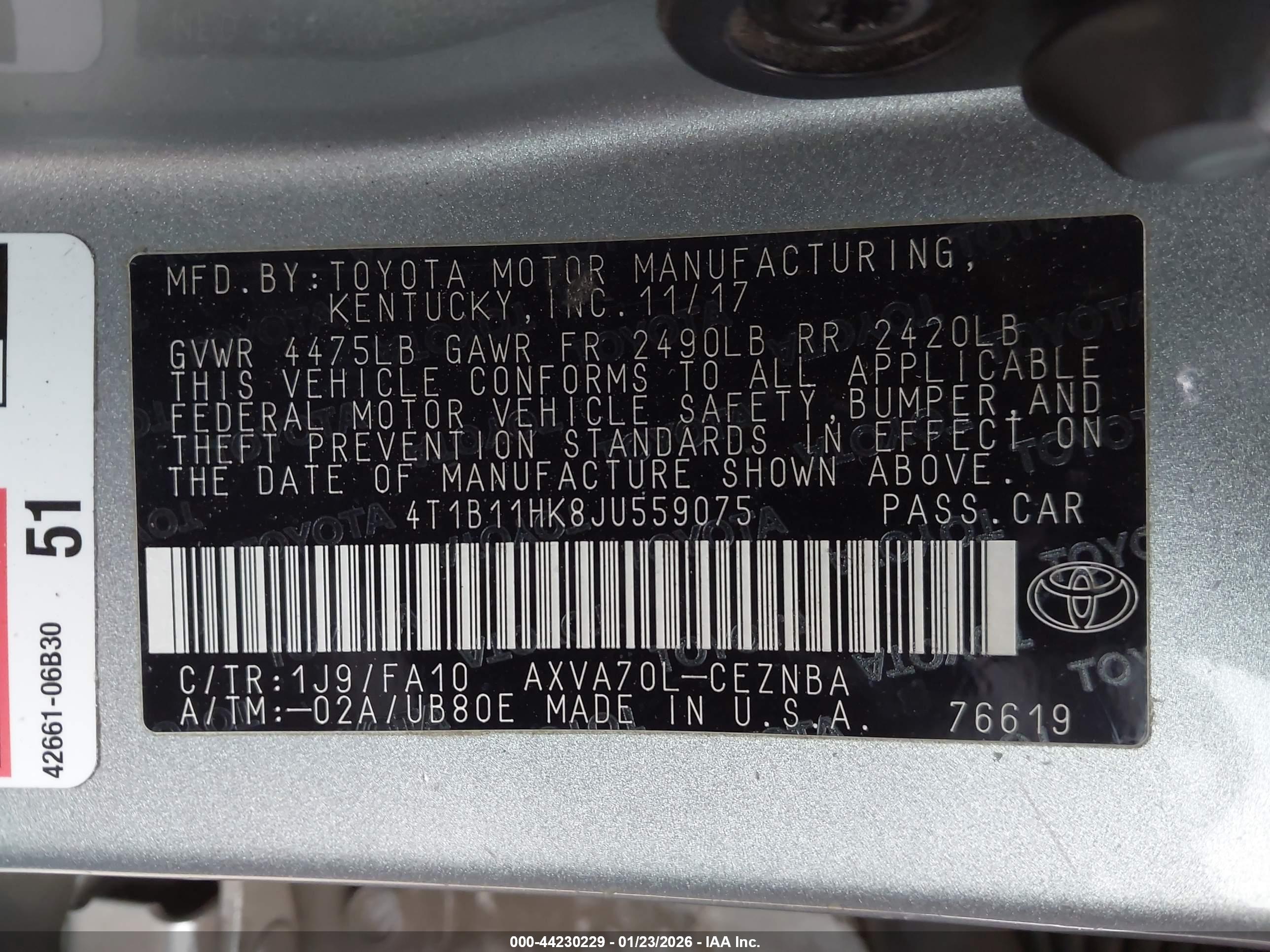 TOYOTA CAMRY image 9