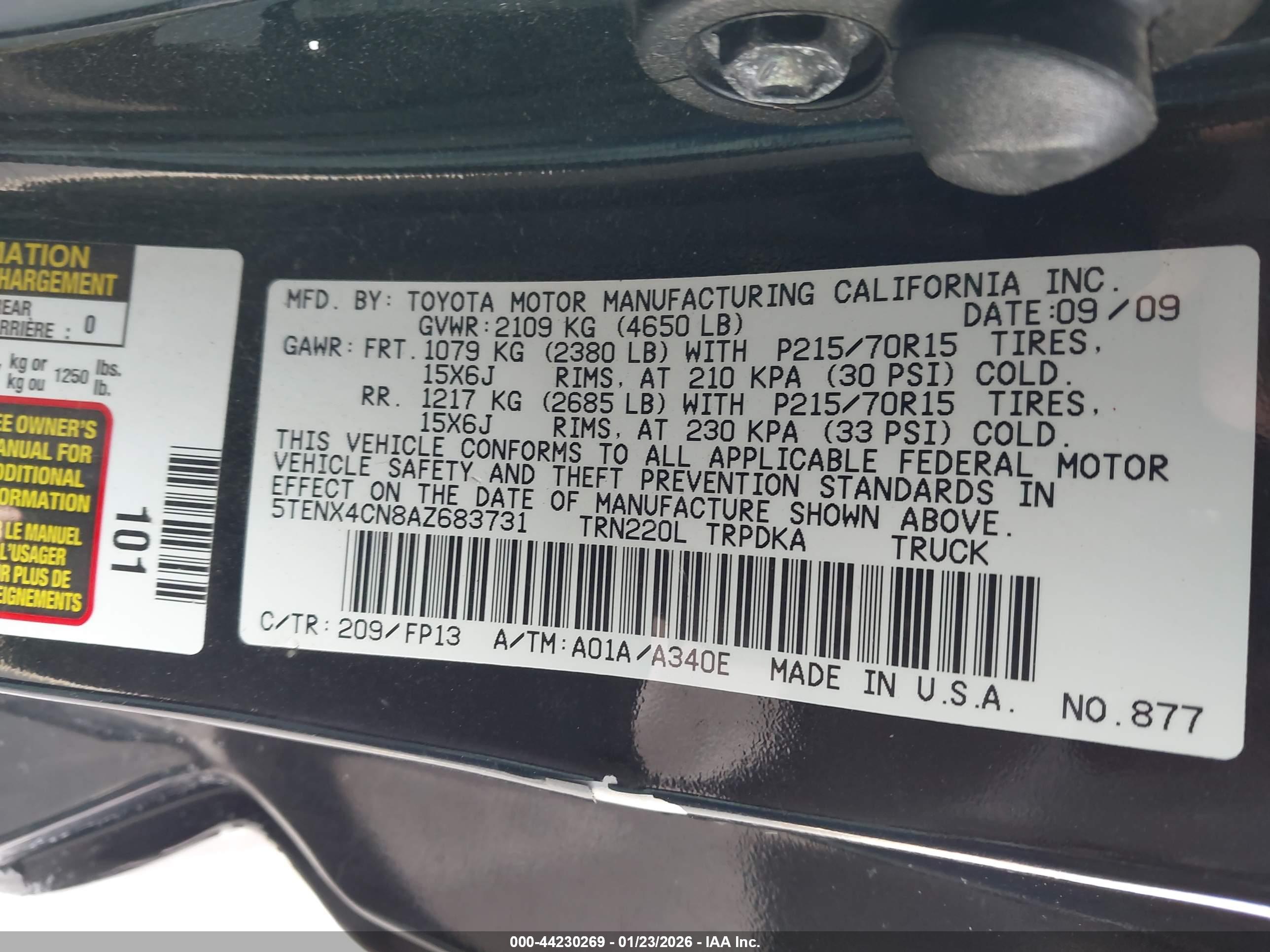 TOYOTA TACOMA image 9