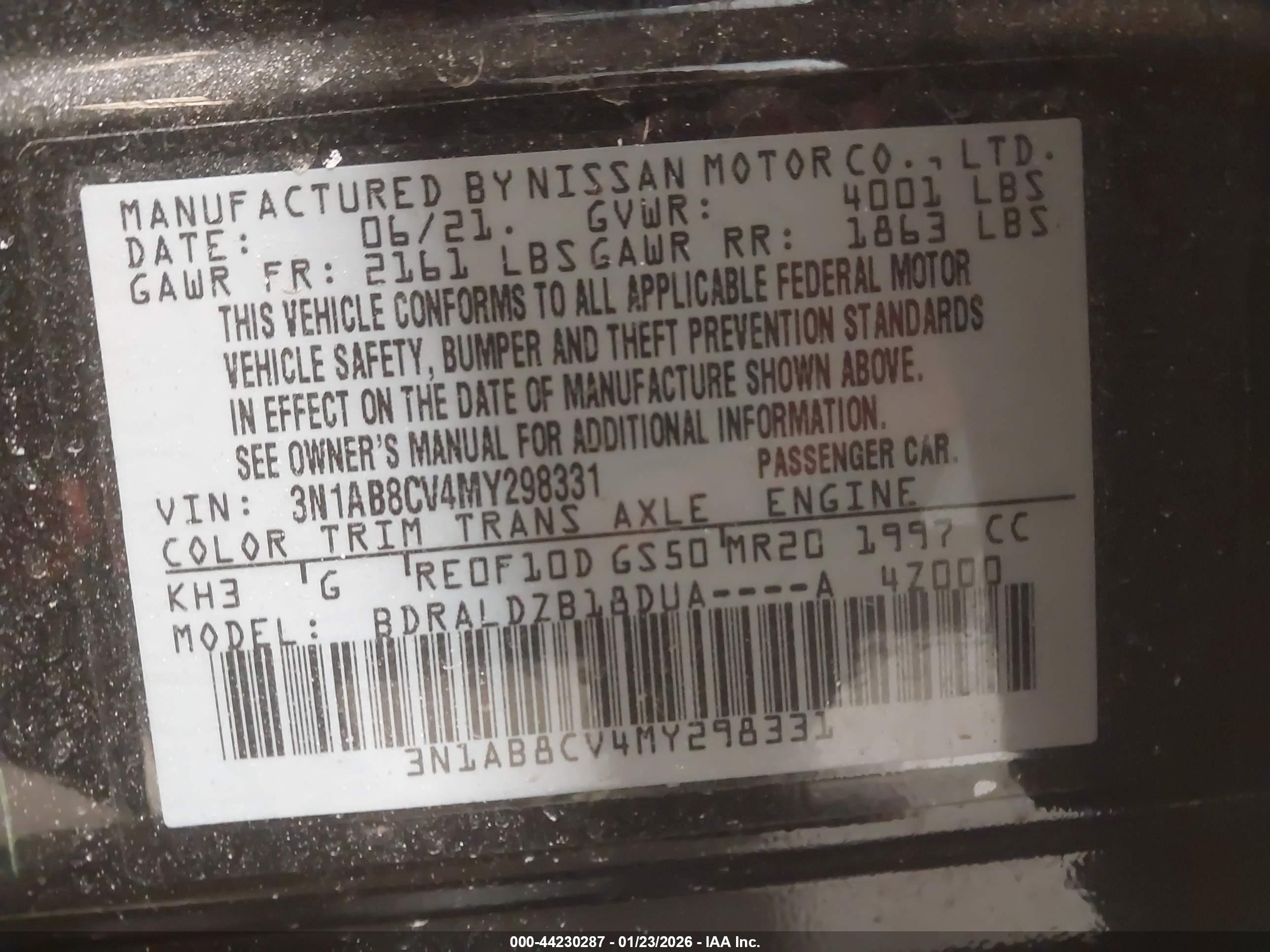 NISSAN SENTRA image 9