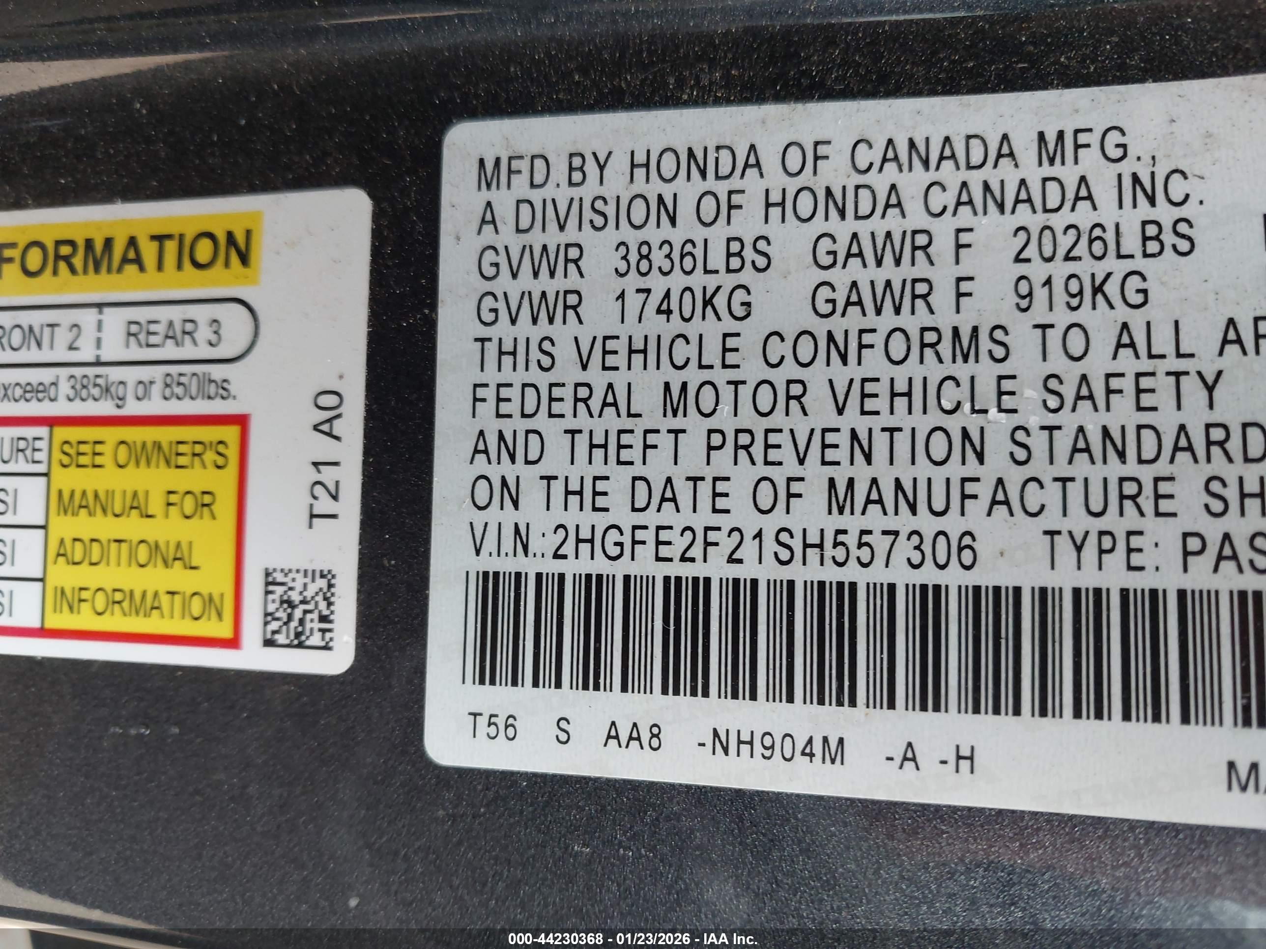 HONDA CIVIC image 9
