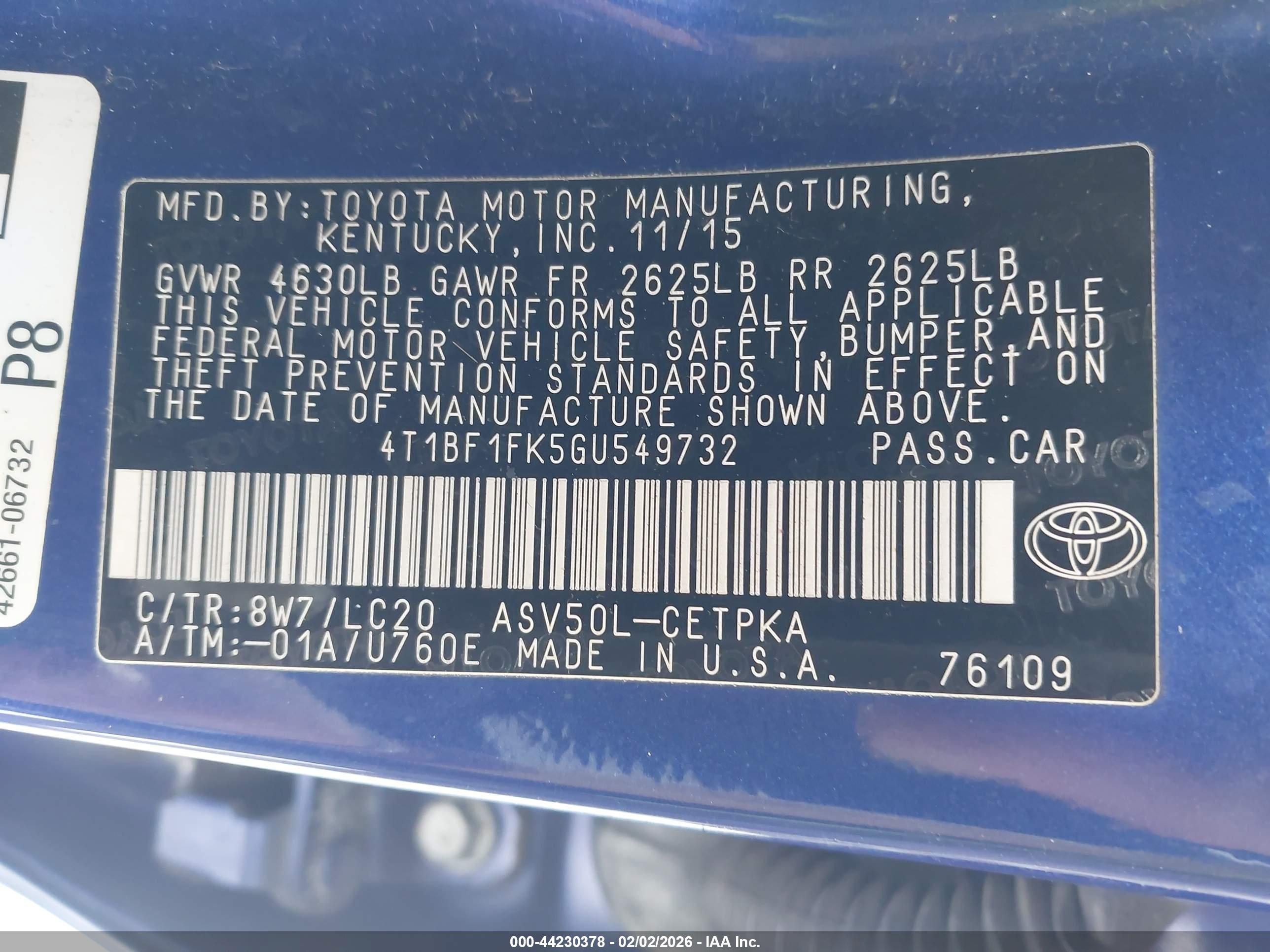 TOYOTA CAMRY image 9