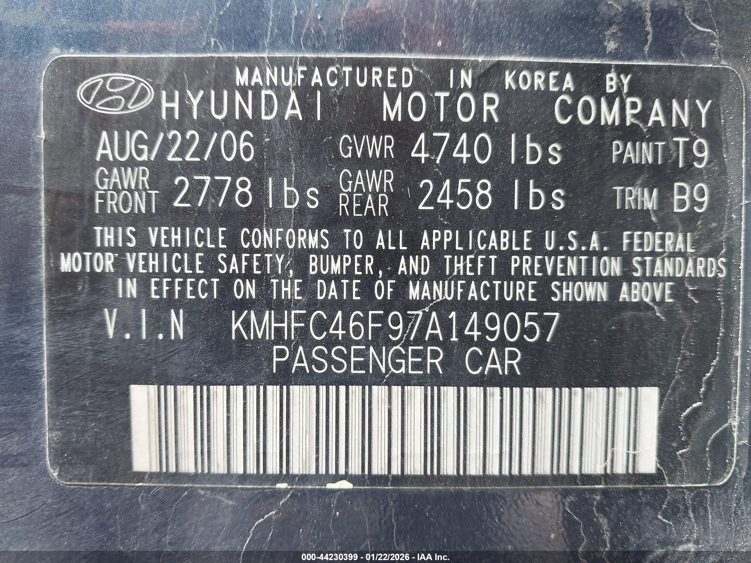HYUNDAI AZERA image 9