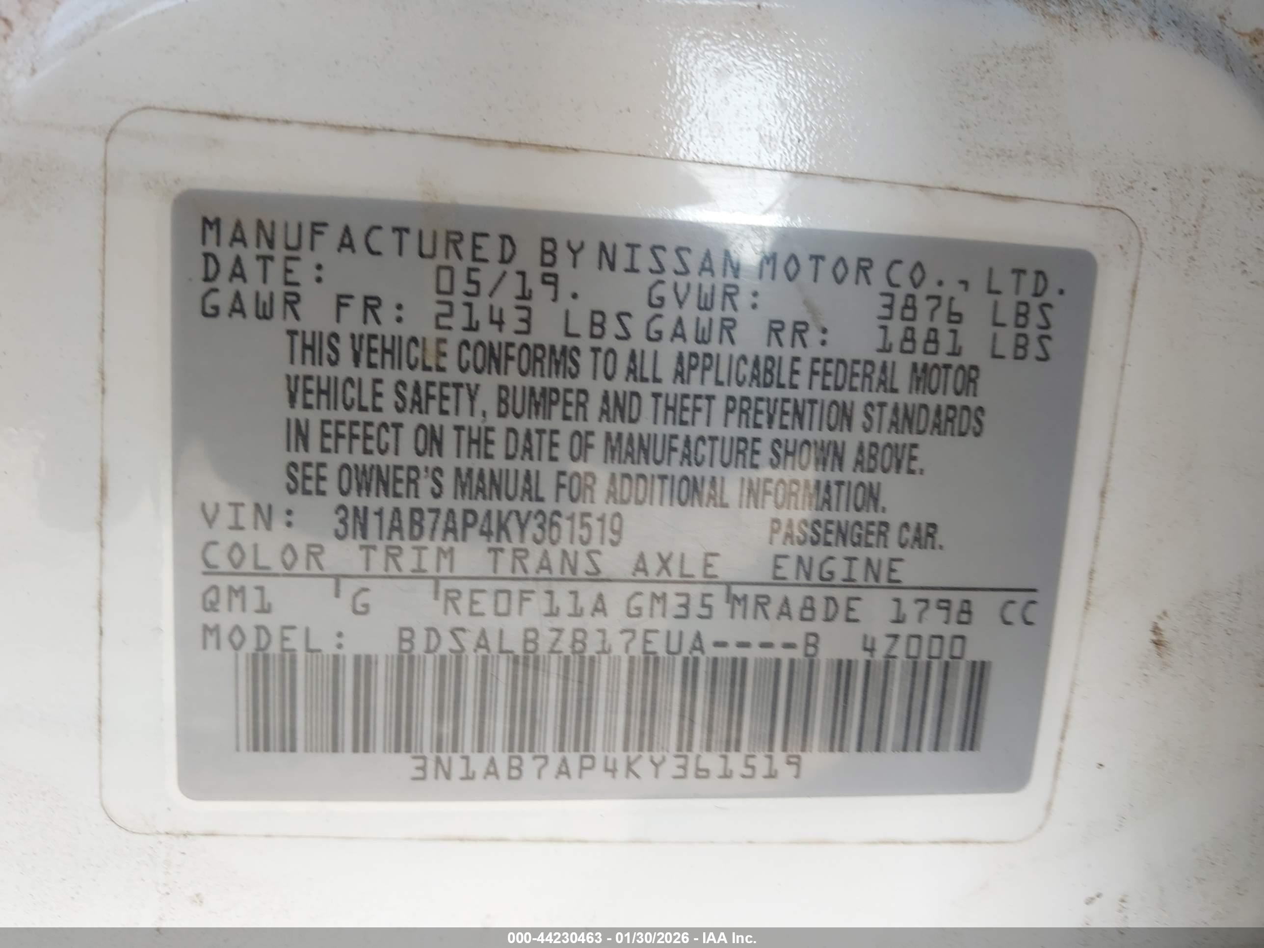 NISSAN SENTRA image 9