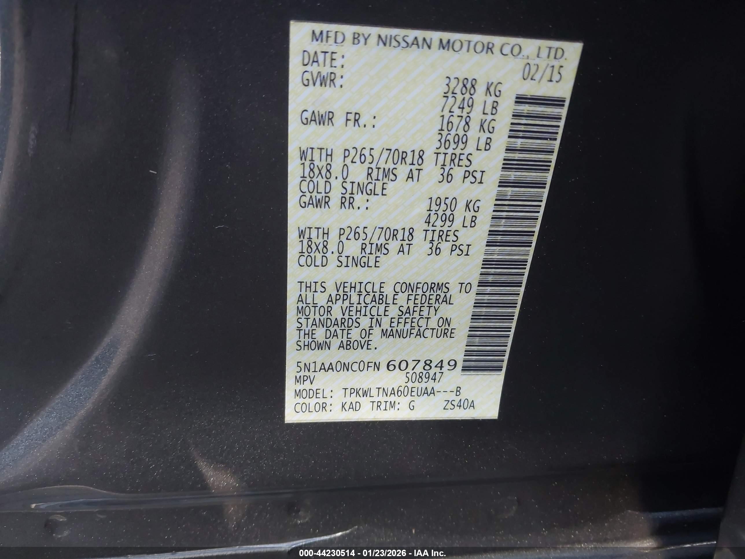 NISSAN ARMADA image 9