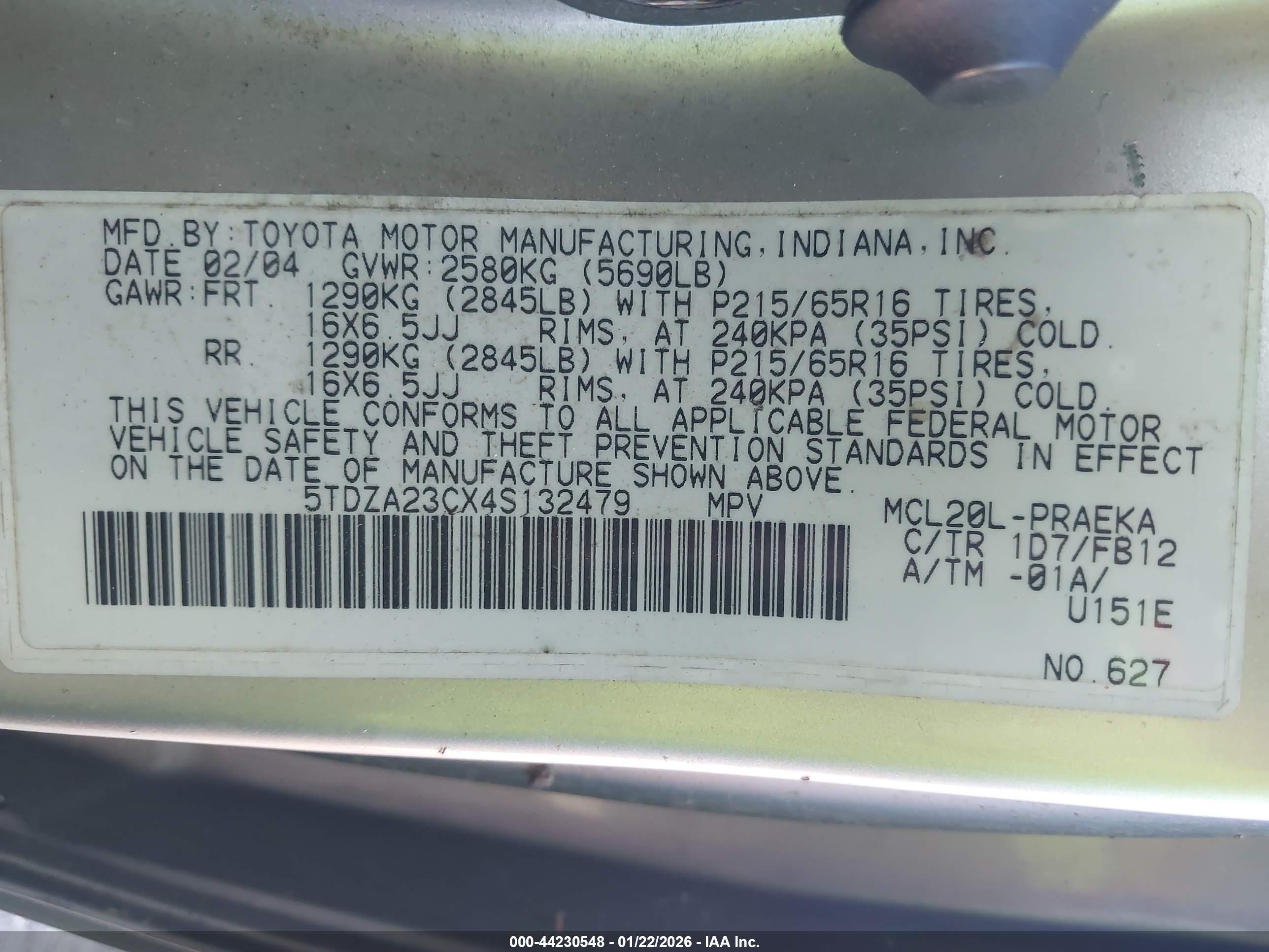 TOYOTA SIENNA image 9