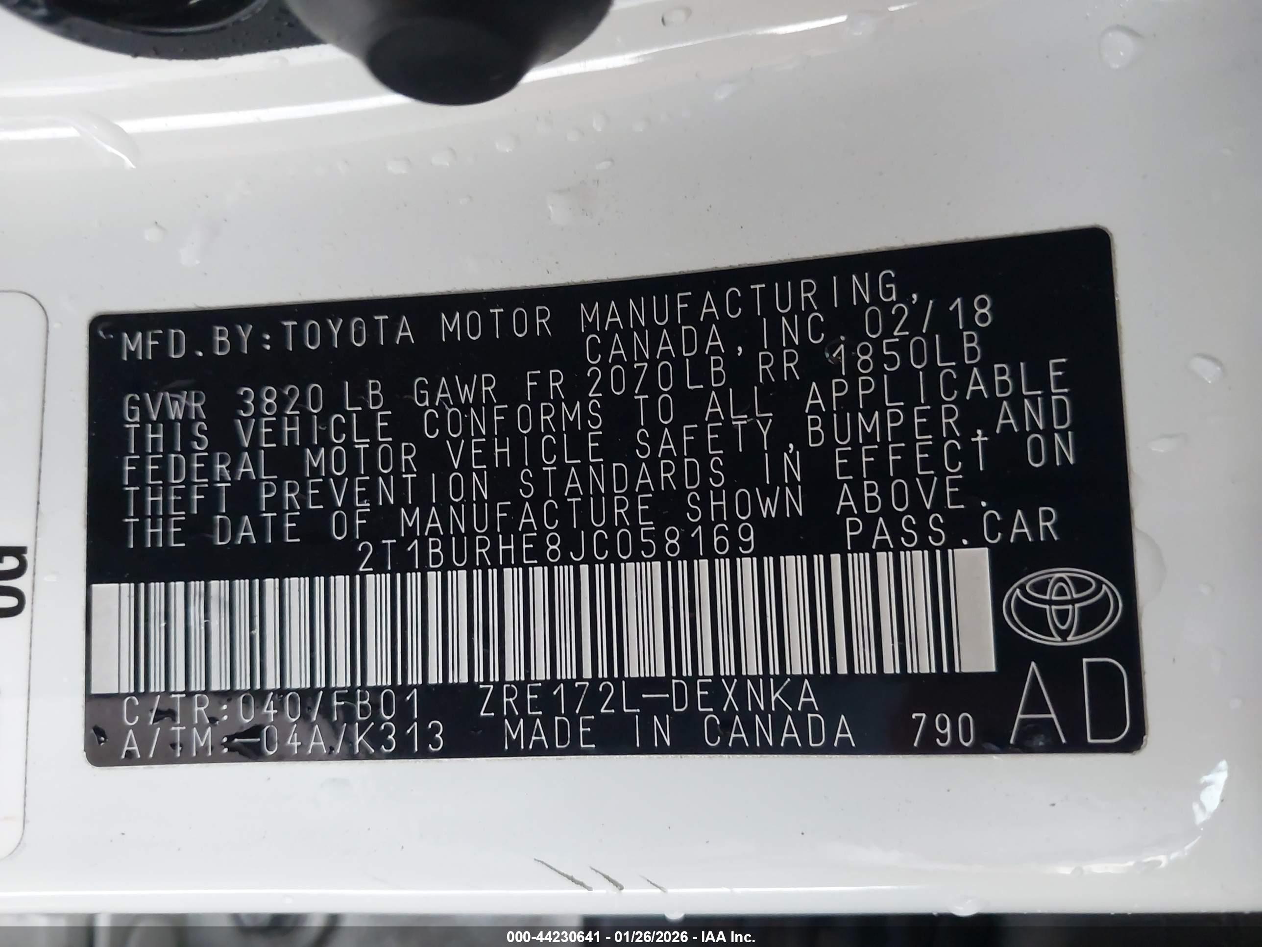 TOYOTA COROLLA image 9