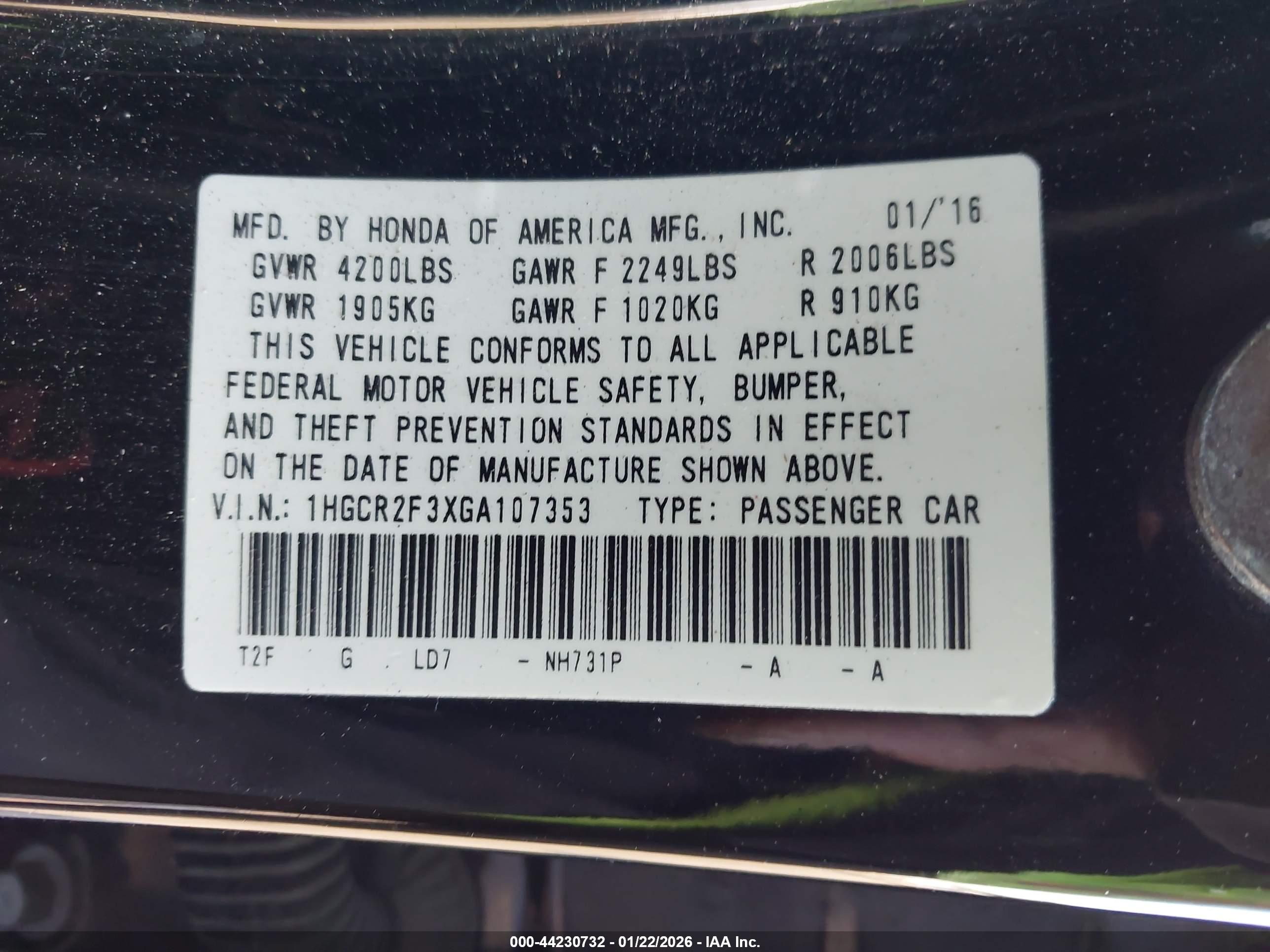 HONDA ACCORD image 9