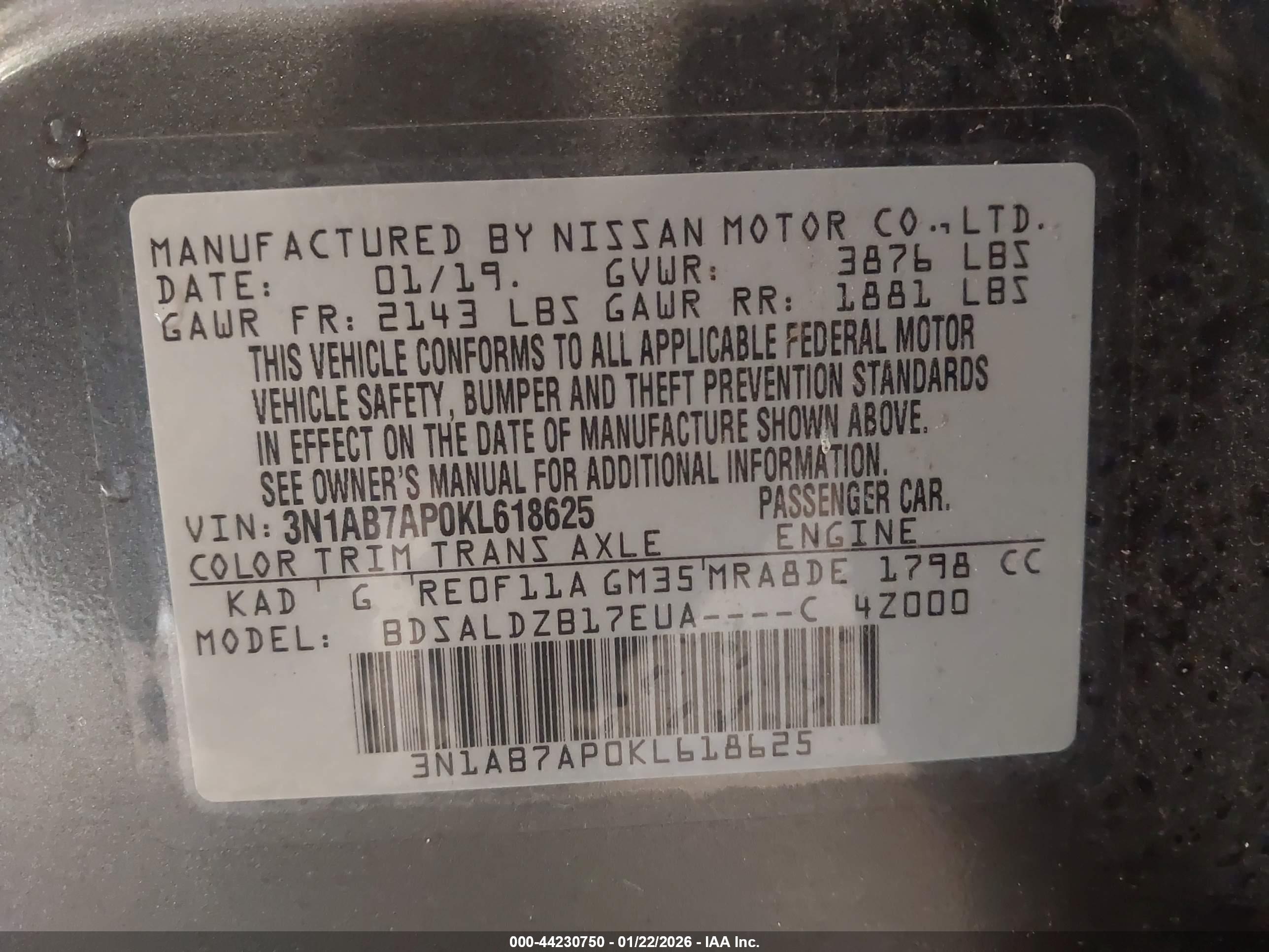 NISSAN SENTRA image 9