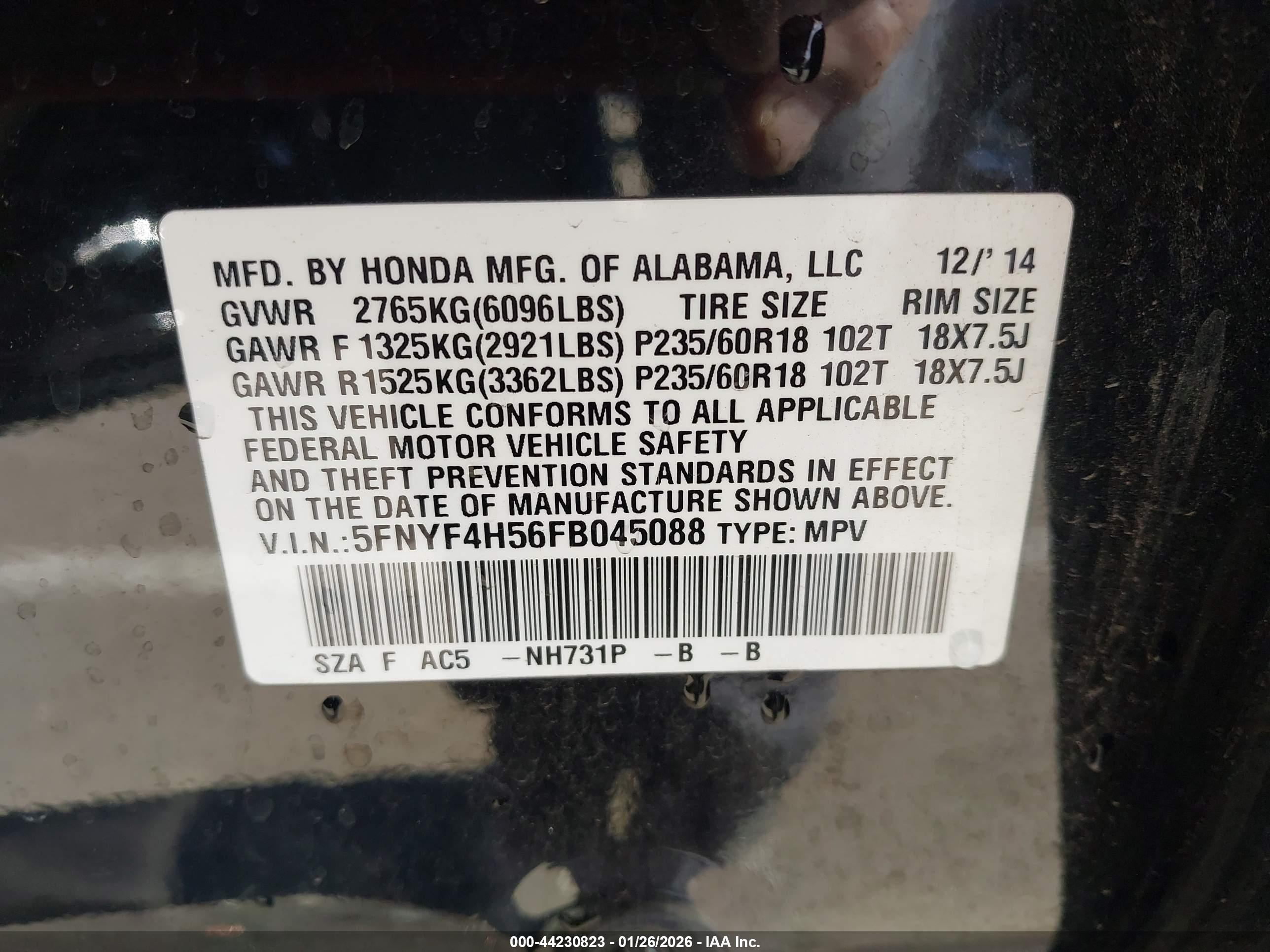 HONDA PILOT image 9