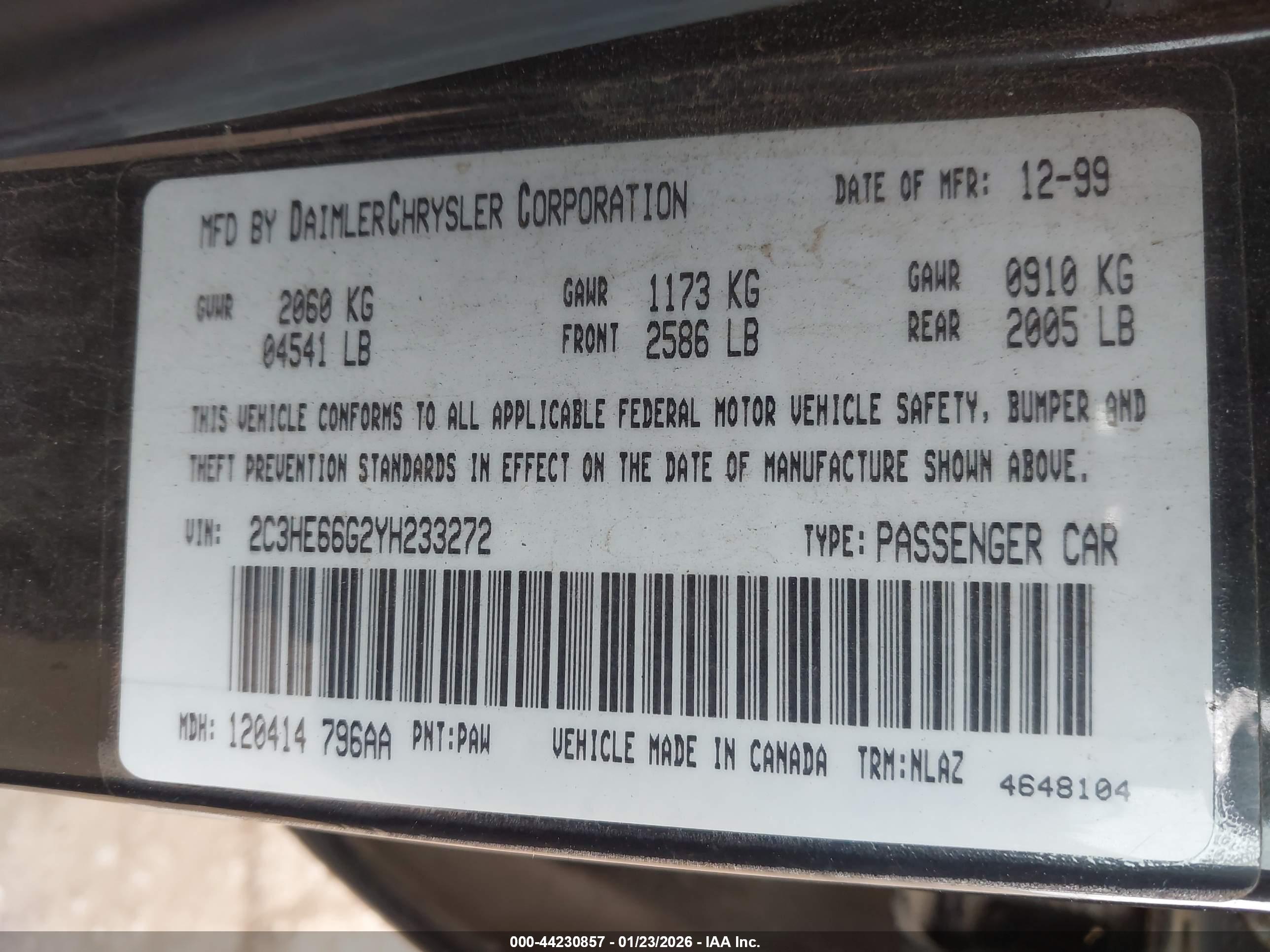 CHRYSLER 300M image 9