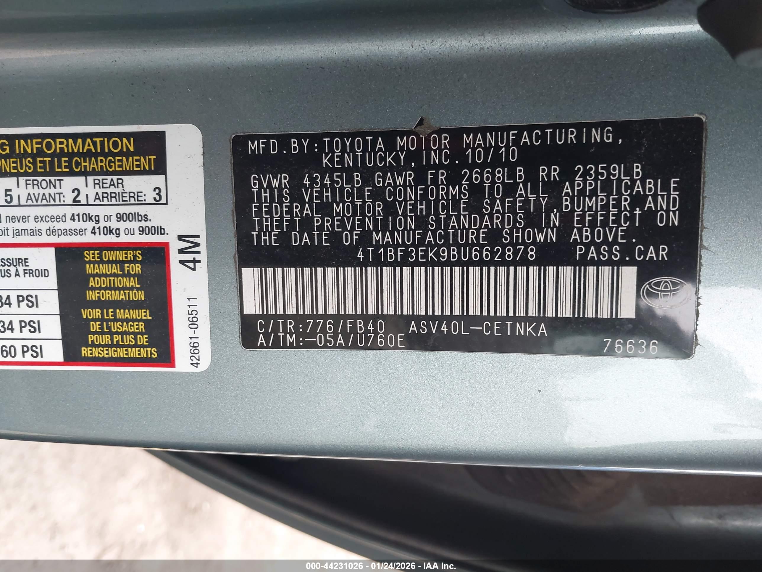 TOYOTA CAMRY image 9