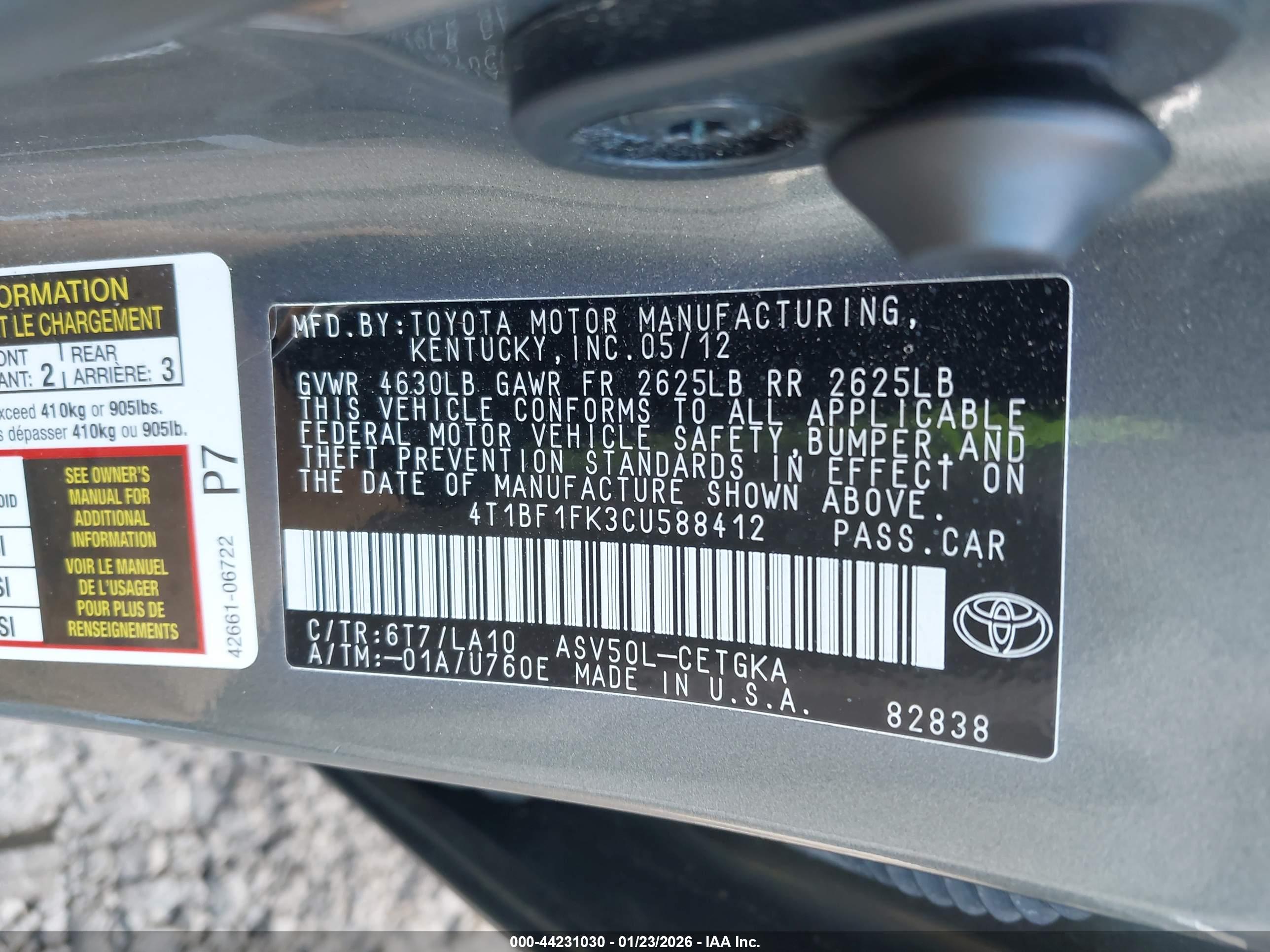 TOYOTA CAMRY image 9