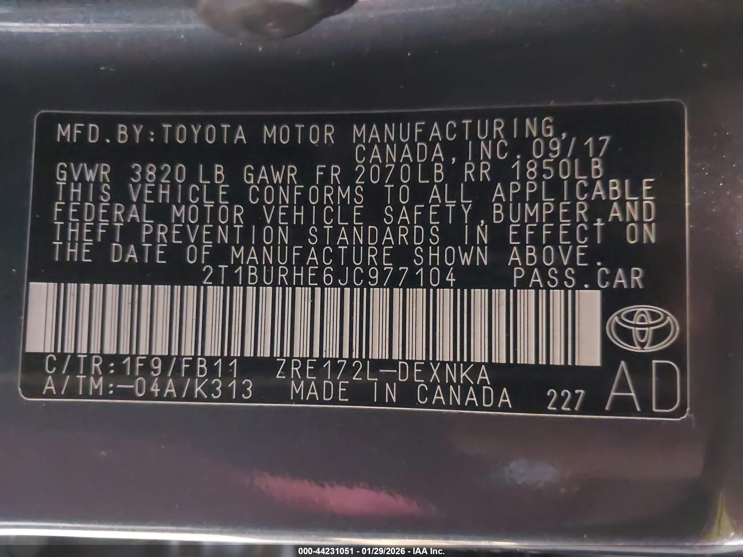 TOYOTA COROLLA image 9
