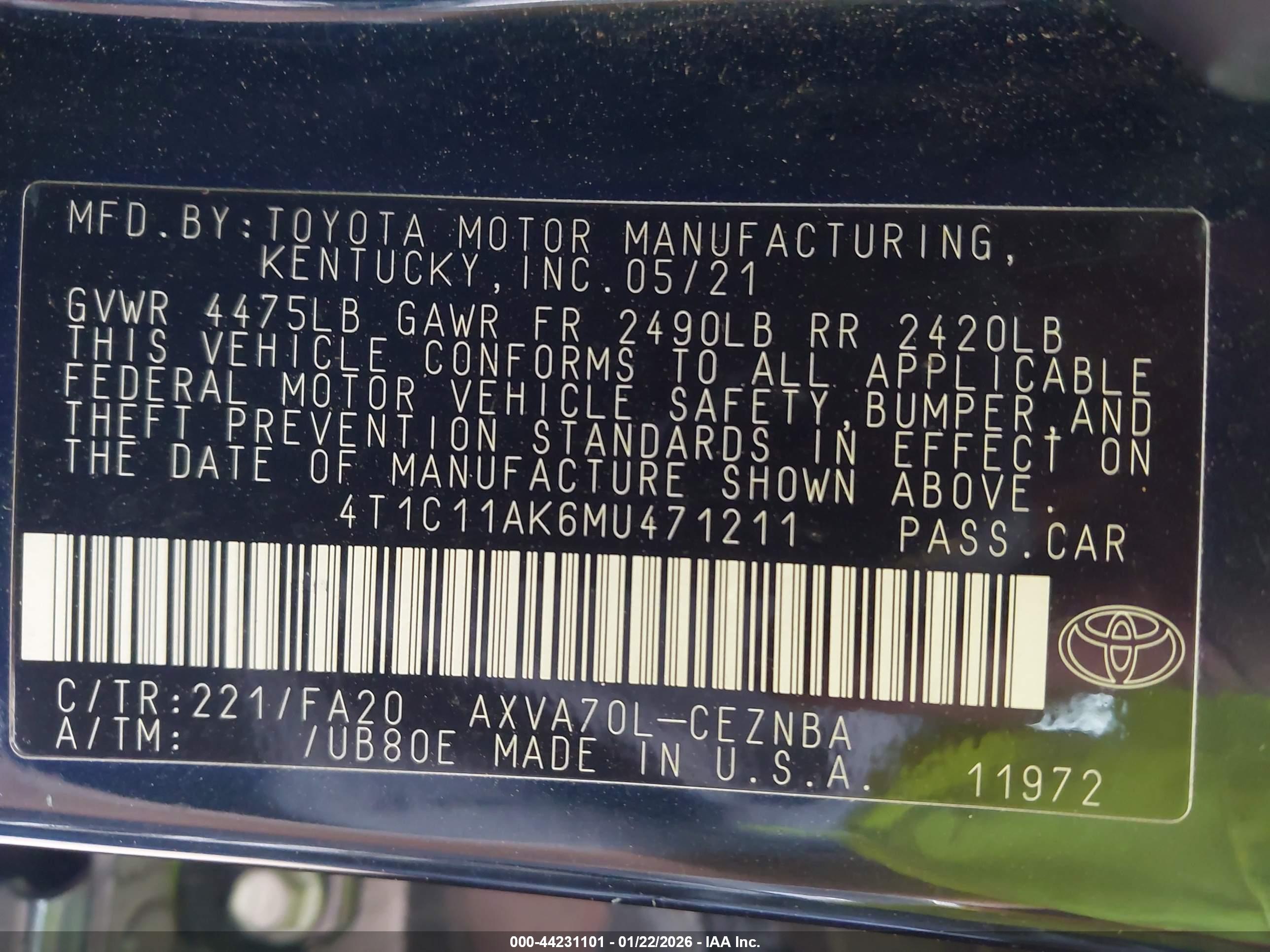 TOYOTA CAMRY image 9