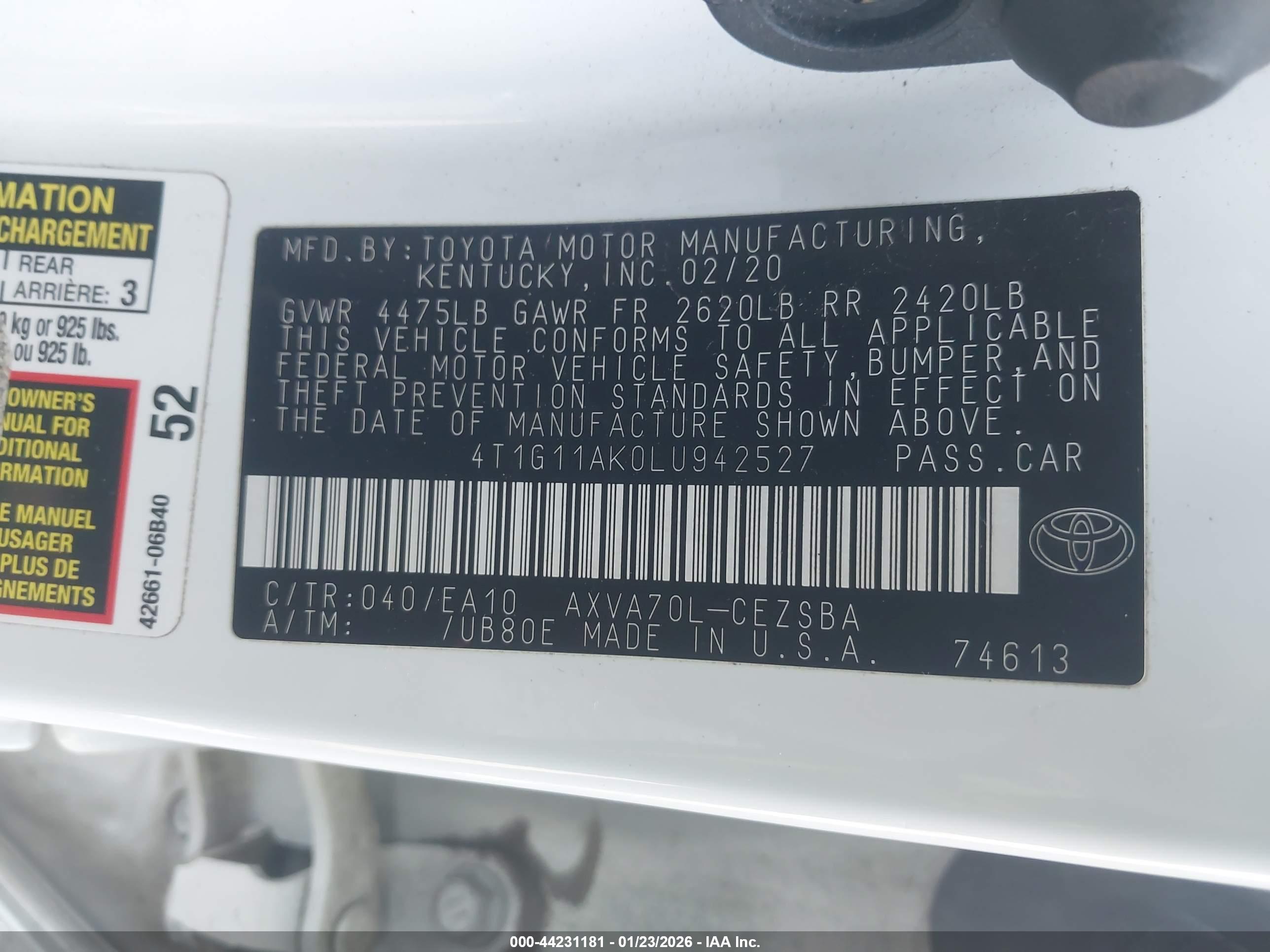 TOYOTA CAMRY image 9