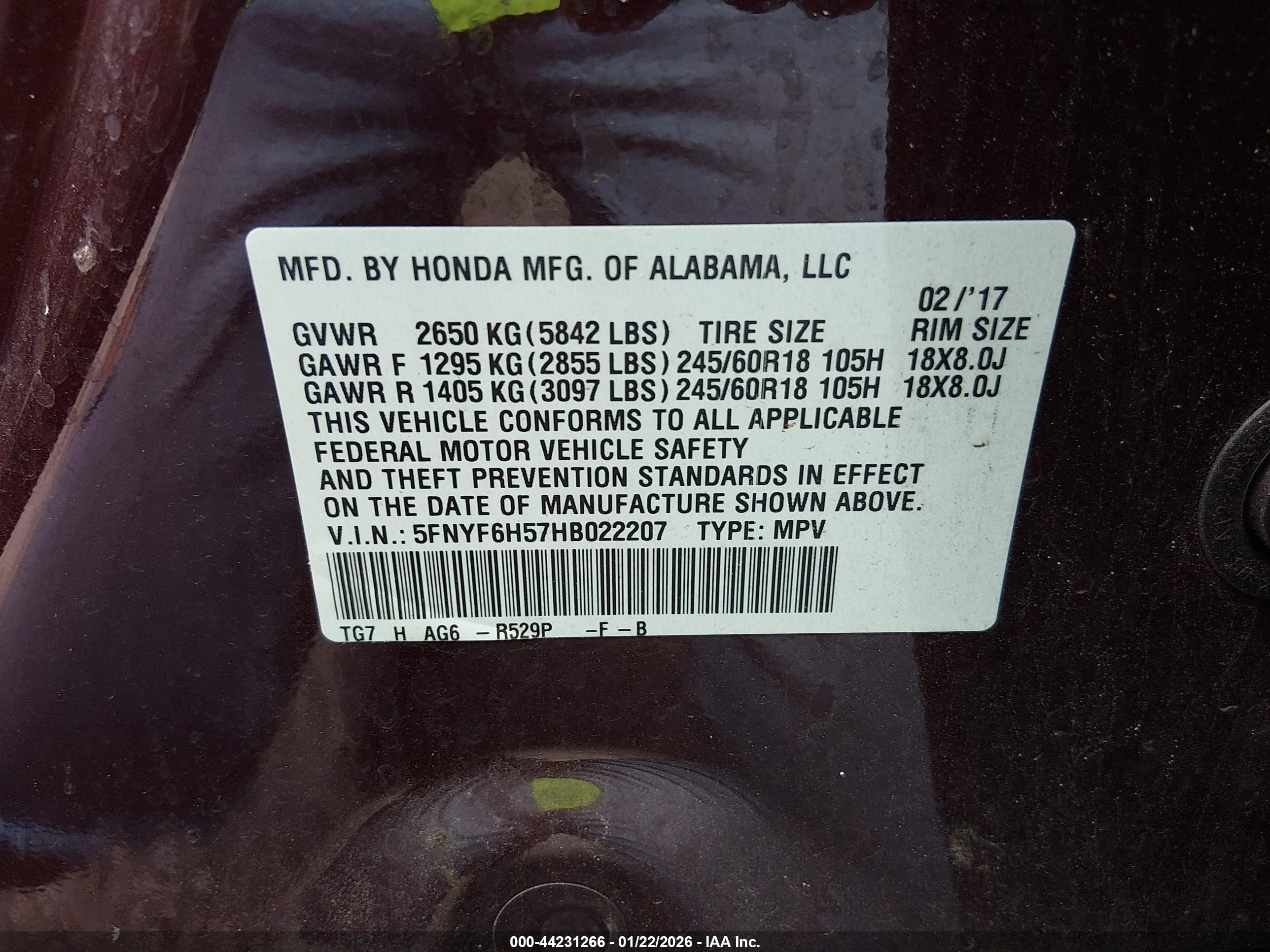 HONDA PILOT image 9