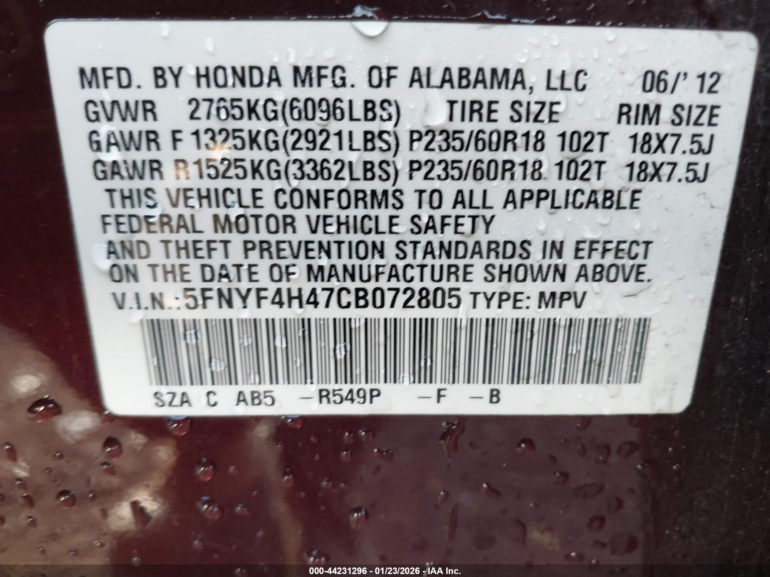 HONDA PILOT image 9