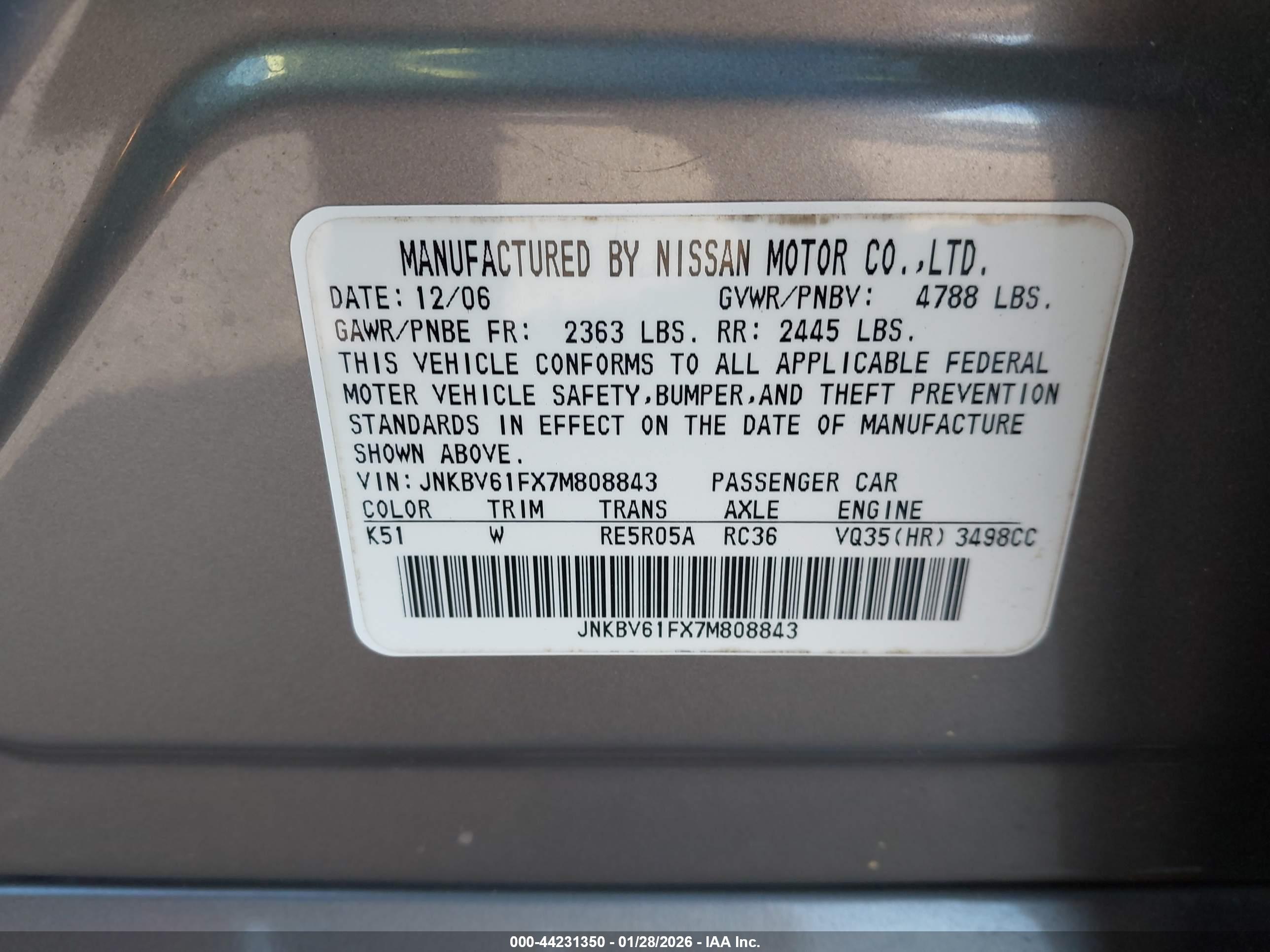 INFINITI G35X image 9