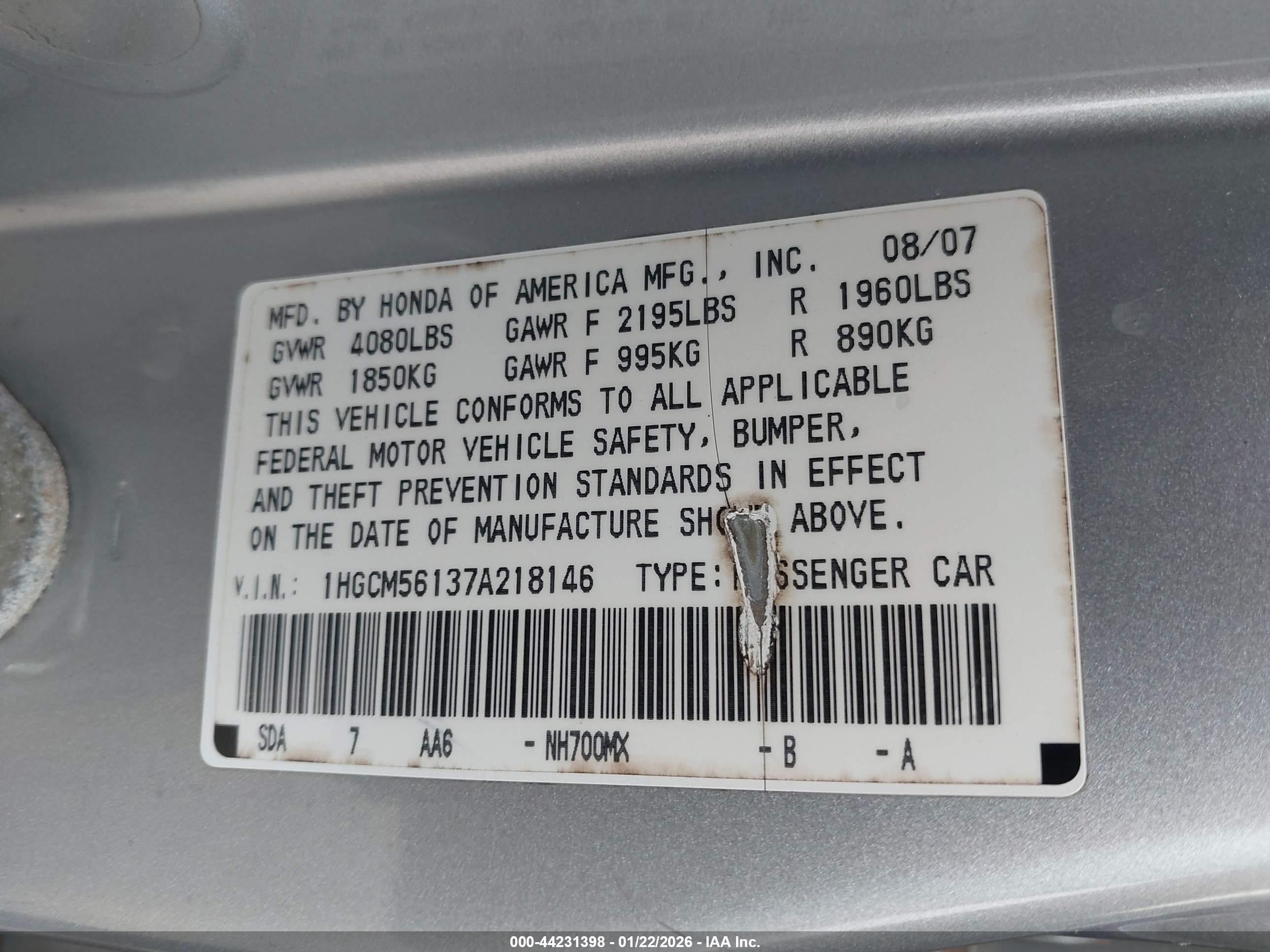 HONDA ACCORD image 9