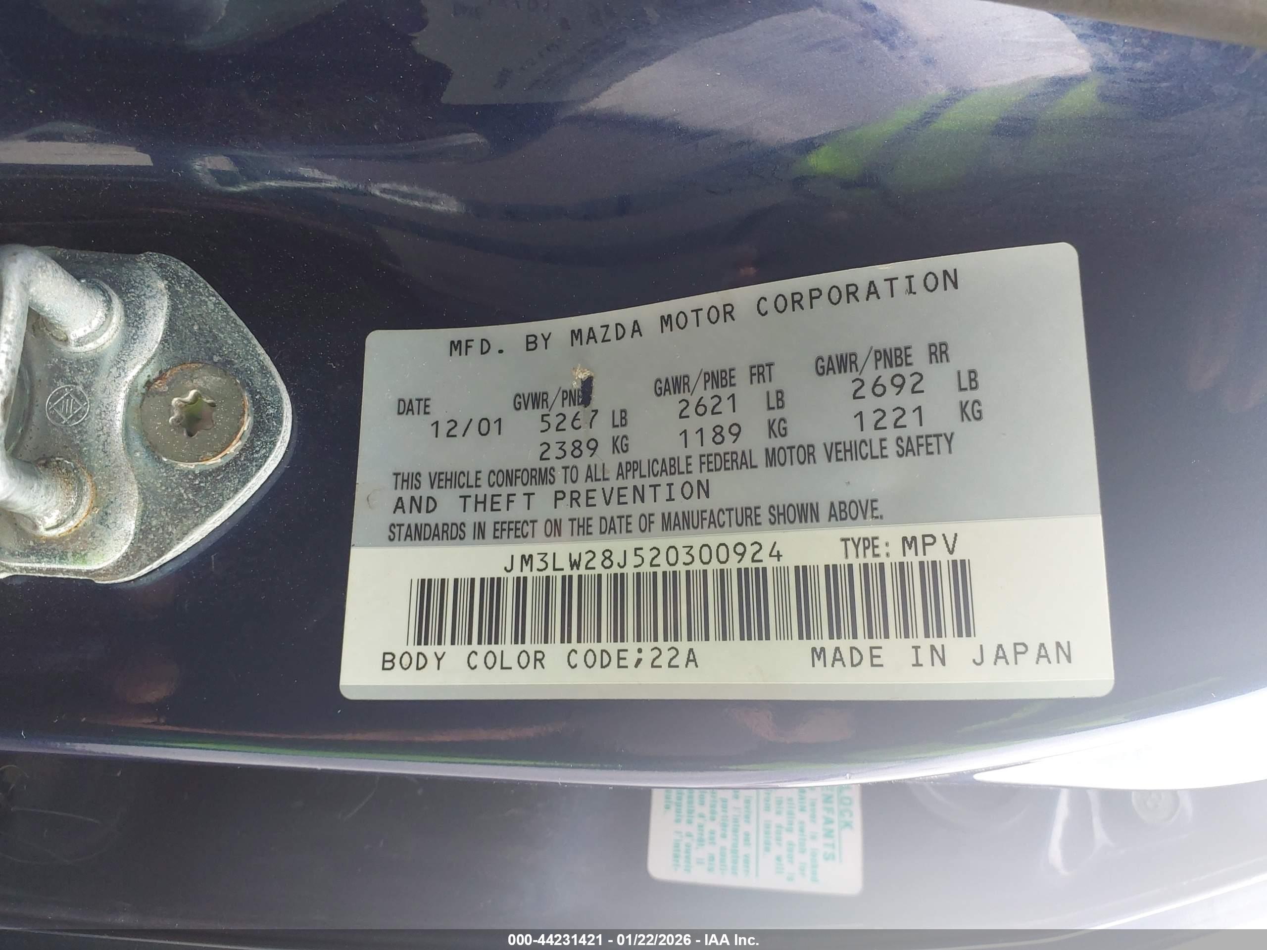 MAZDA MPV image 9